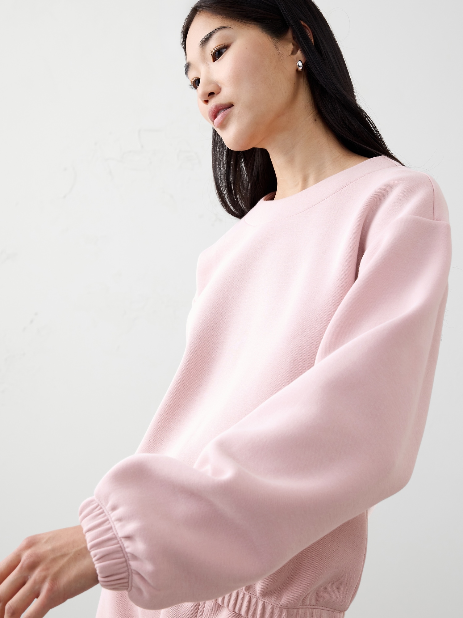 Image number 3 showing, Knit High-Neck Sweatshirt