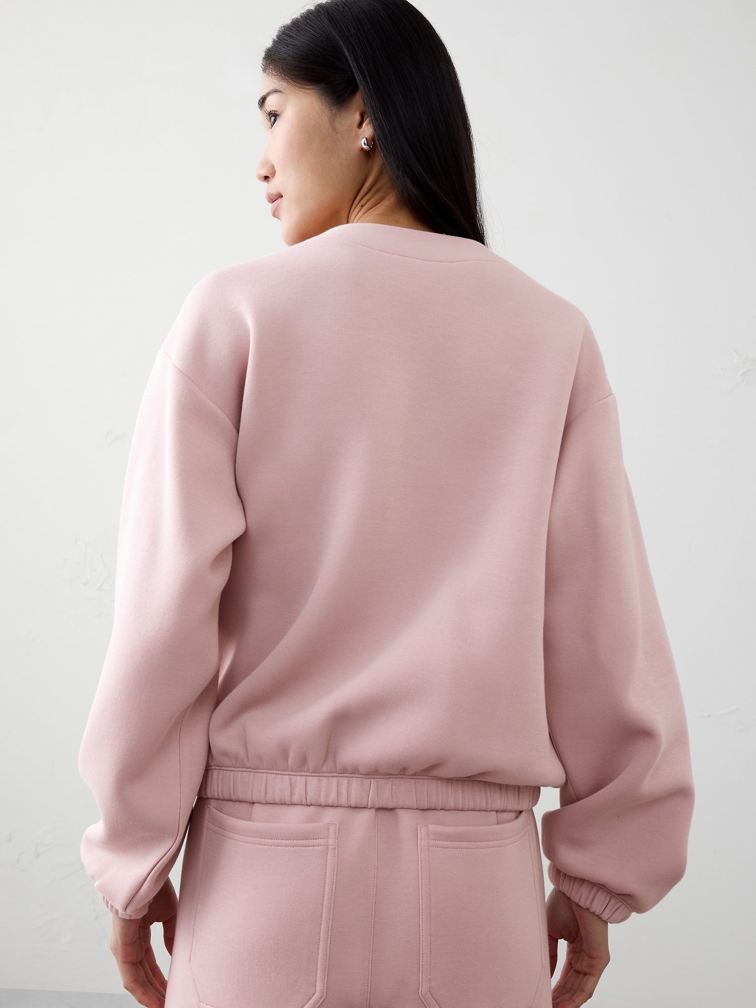 Image number 2 showing, Knit High-Neck Sweatshirt