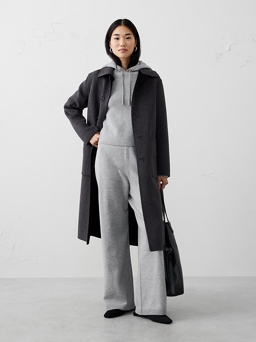 Knit Wide-Leg High-Rise Pant