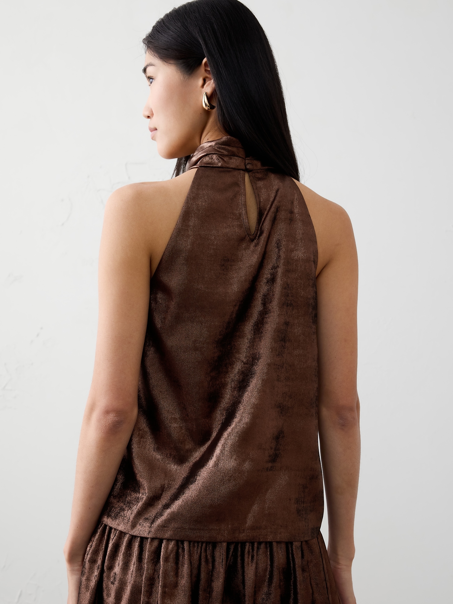 Image number 5 showing, Halter Mock-Neck Top