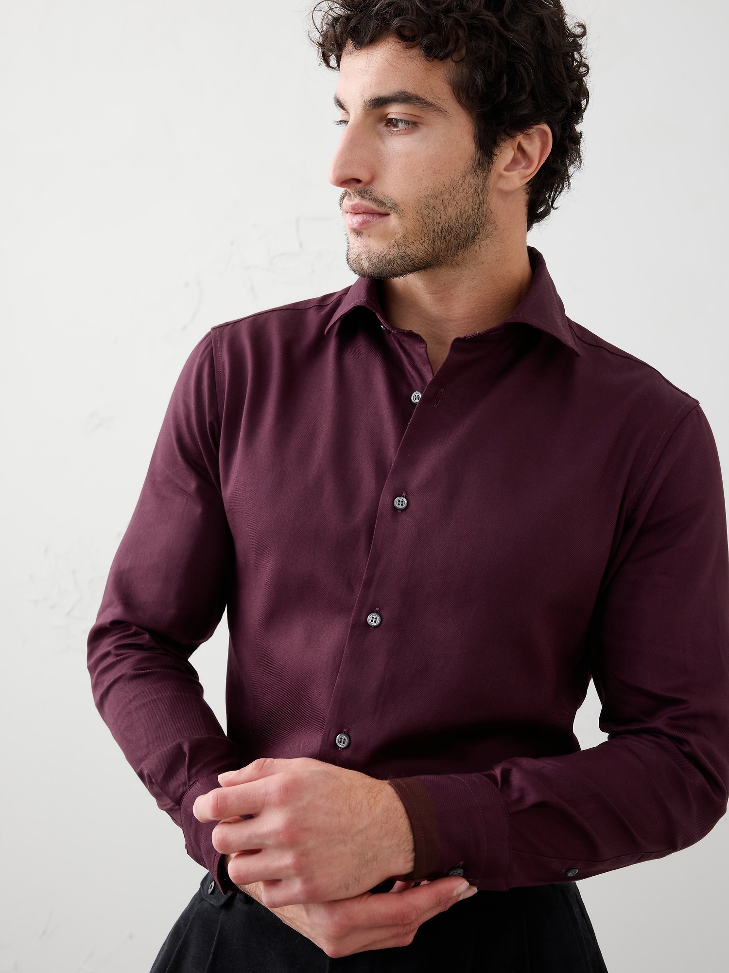 Image number 3 showing, Slim-Fit Dobby Dress Shirt