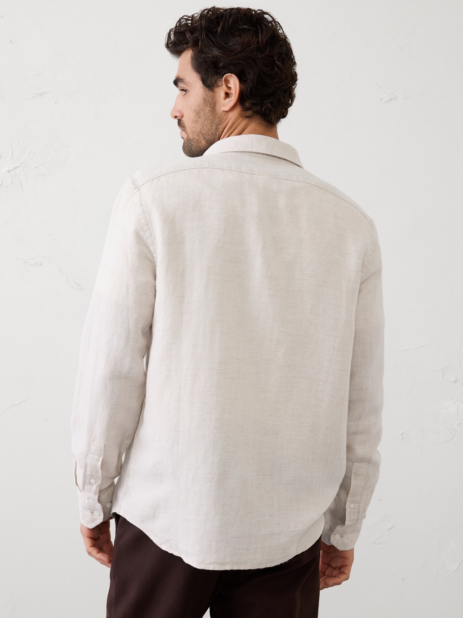 Image number 5 showing, Slim-Fit Linen-Blend Shirt