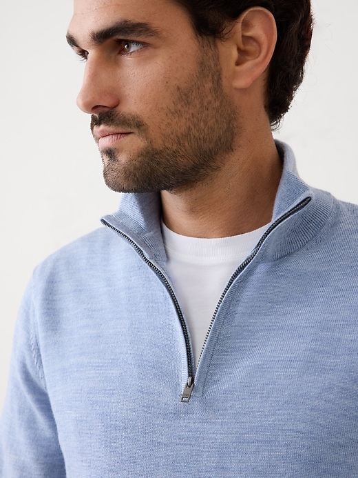 Merino Wool Half-Zip Sweater