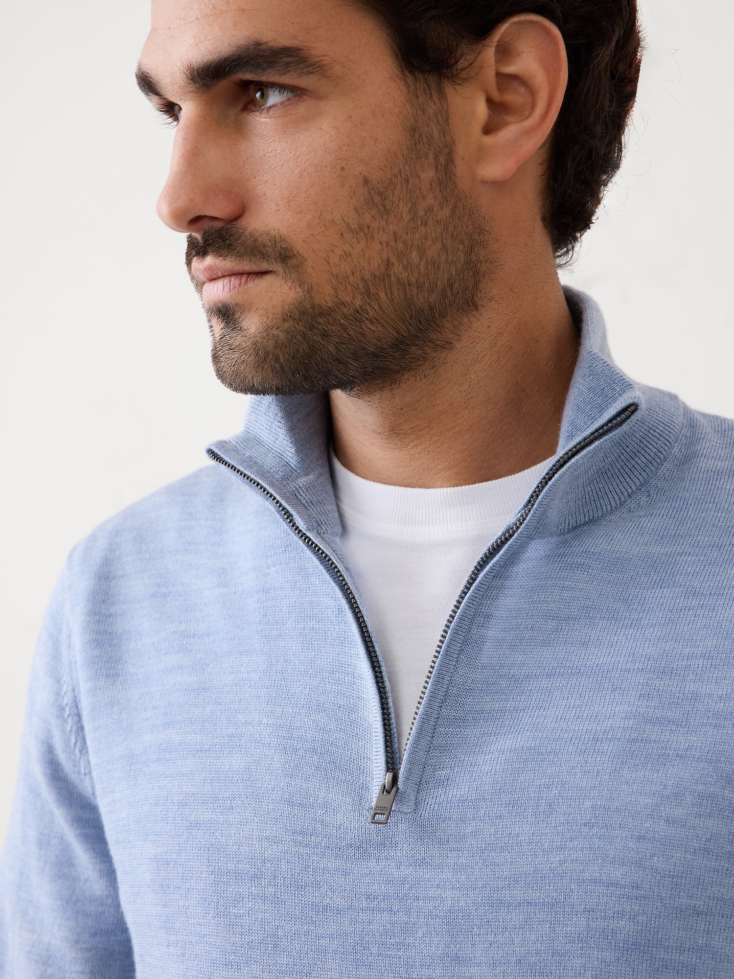 Image number 6 showing, Merino Wool Half-Zip Sweater