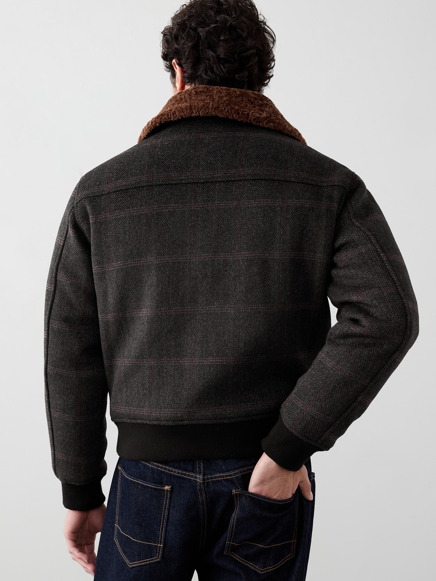 Image number 2 showing, Wool-Blend Bomber Jacket