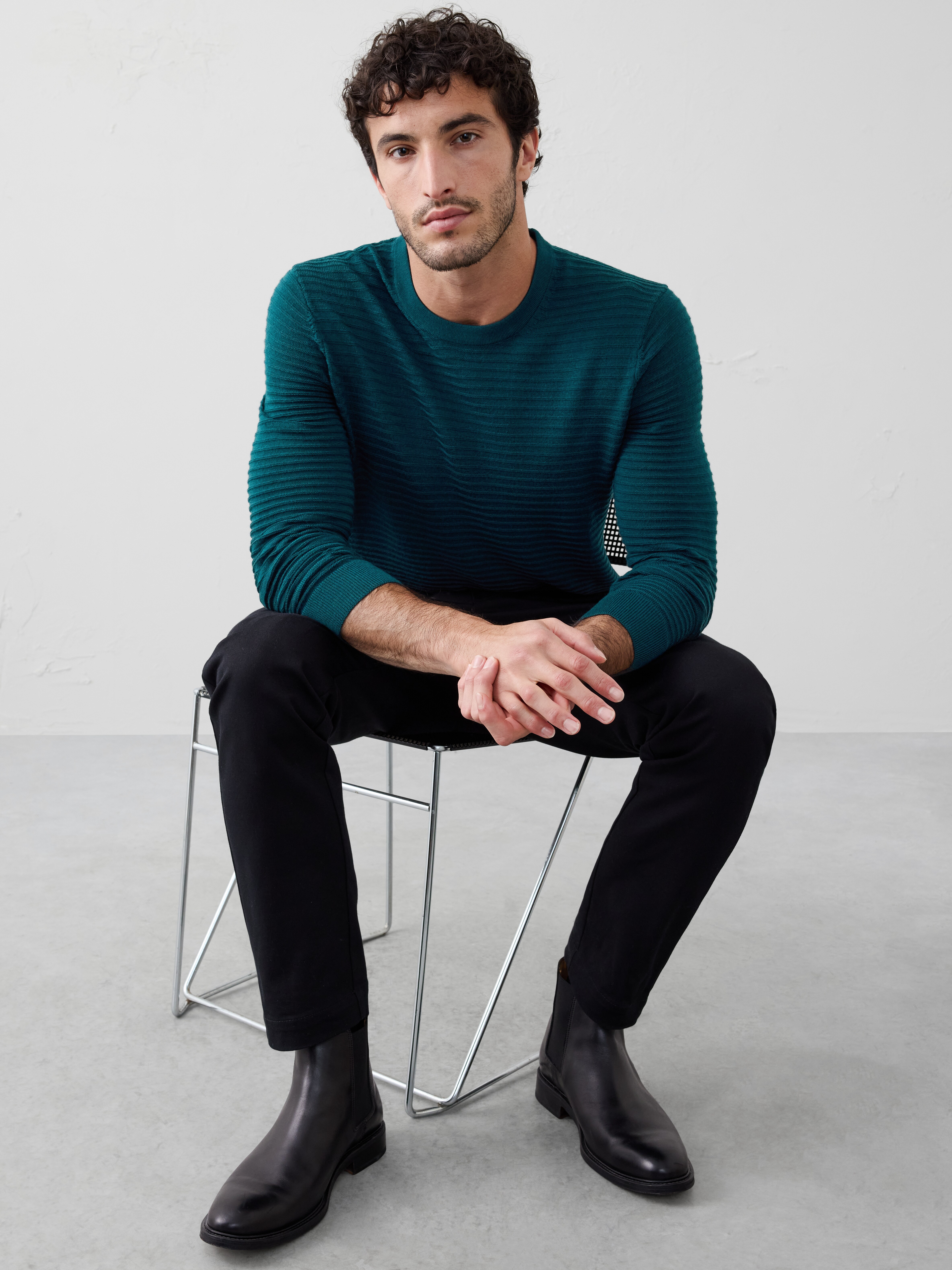 Merino Wool Textured Sweater