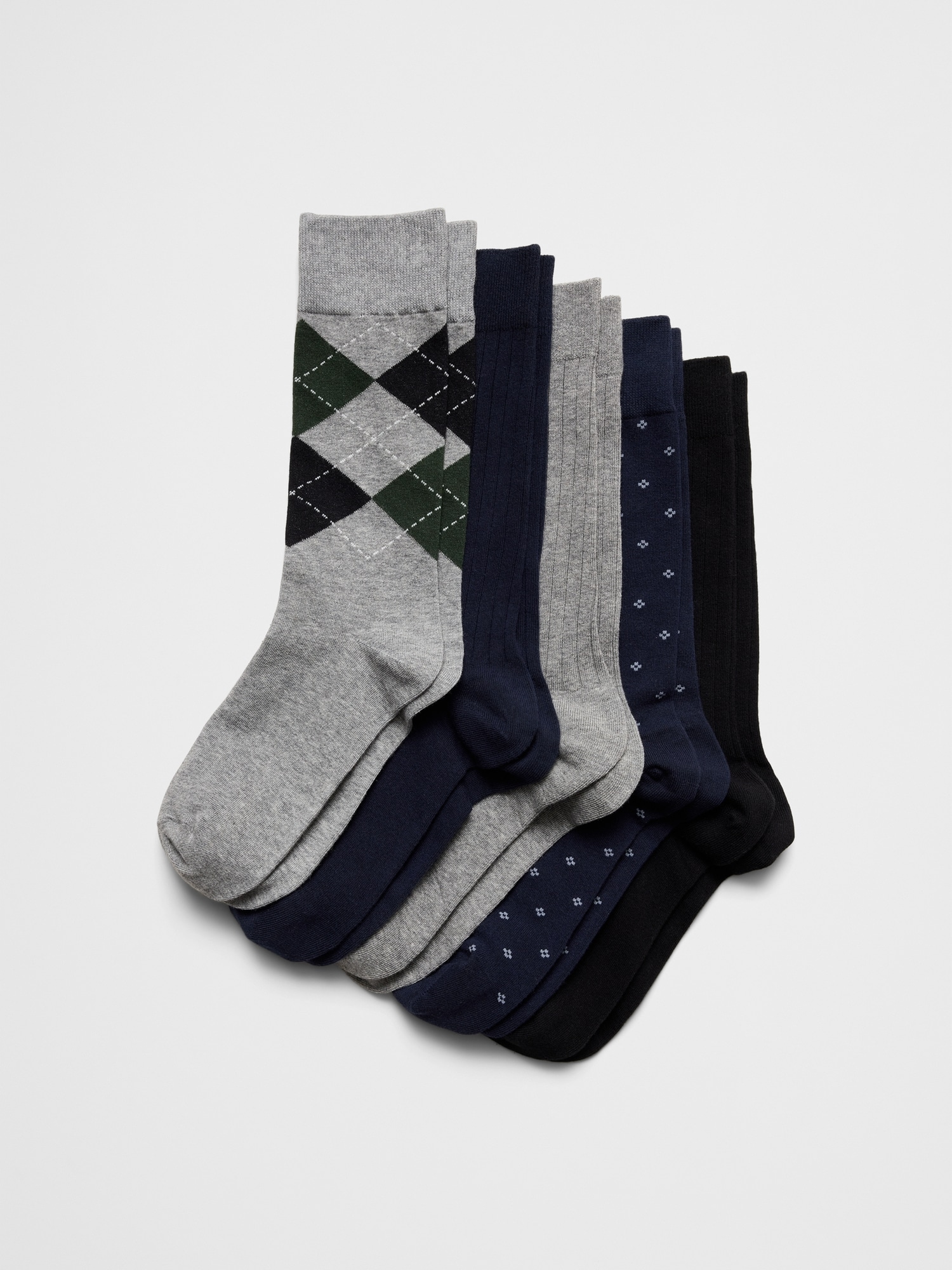 Ribbed Trouser Socks (5 Pack) - Sharp Grey