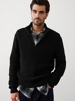Fisherman Quarter-Zip Sweater | Banana Republic Factory