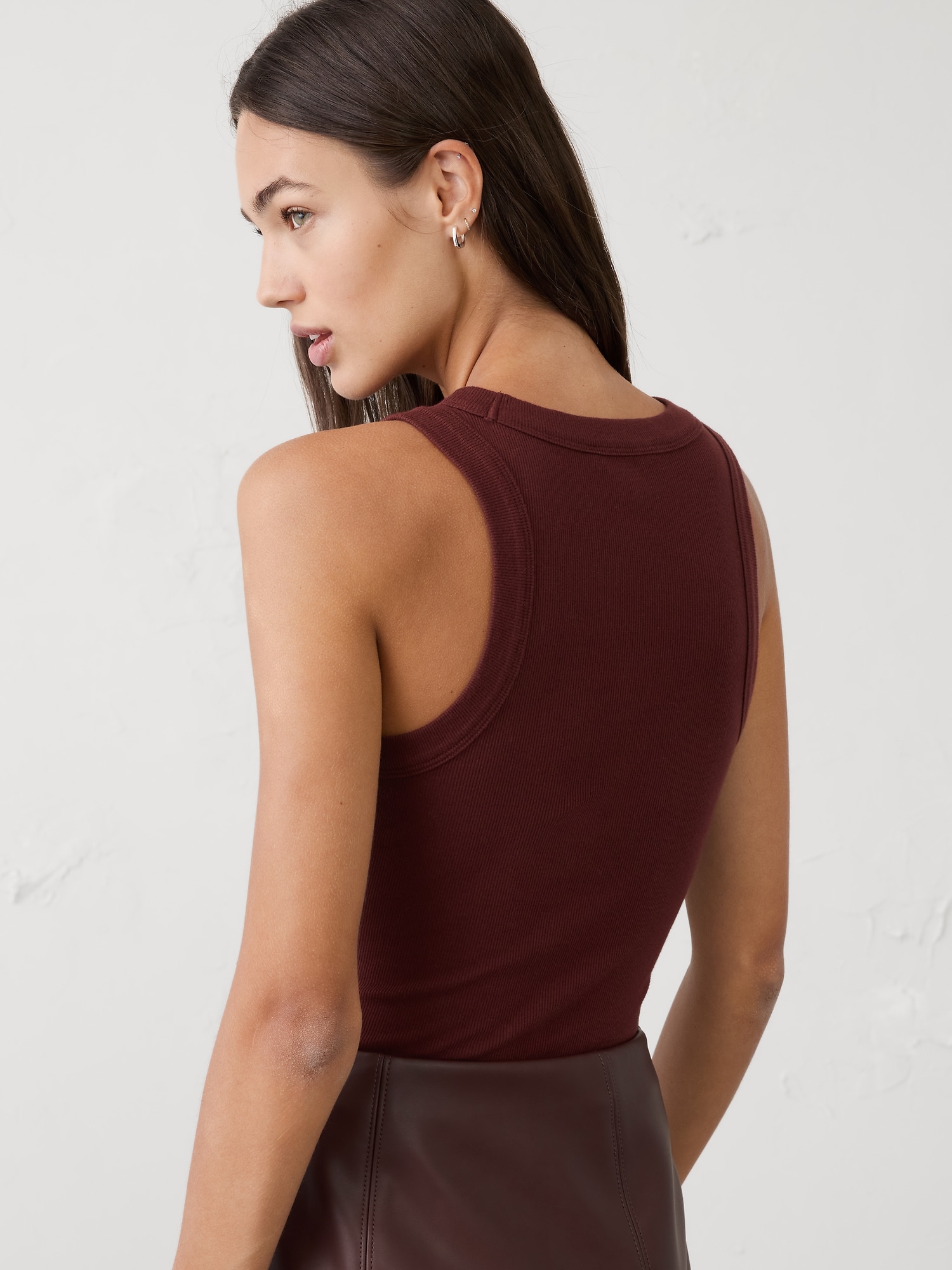Image number 2 showing, Ribbed Racer Tank