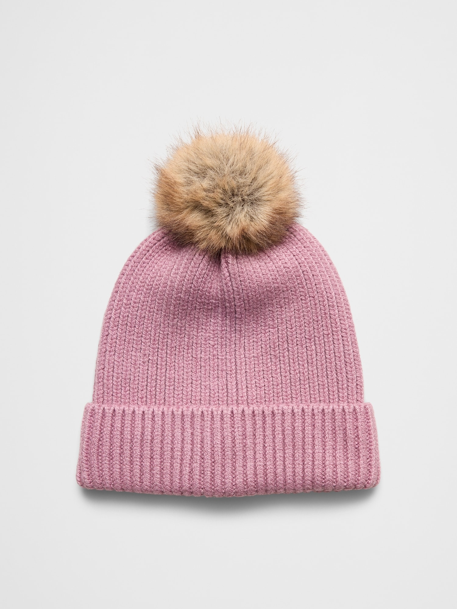 Ribbed Pom Beanie