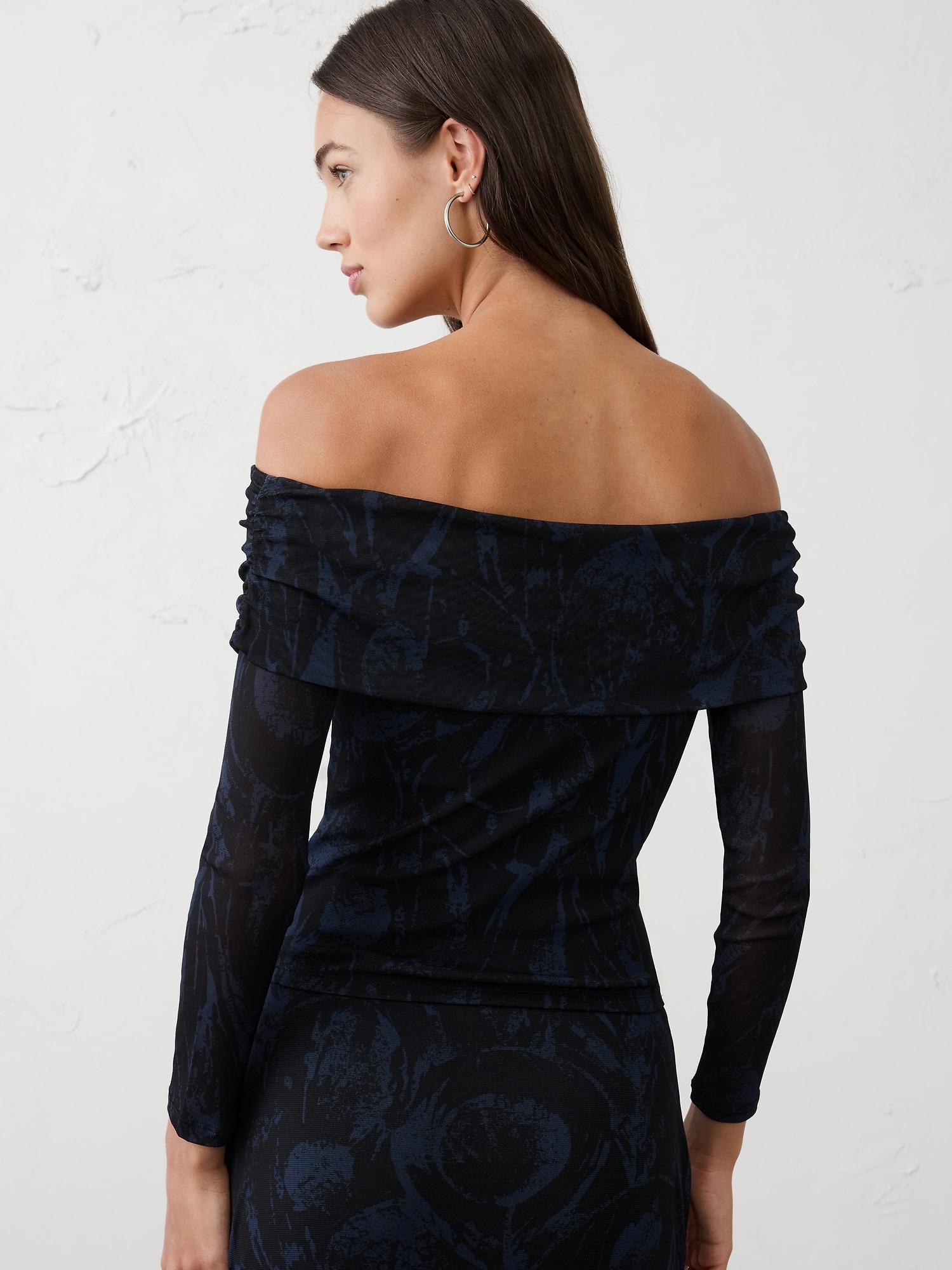 Image number 2 showing, Off-Shoulder Mesh Top