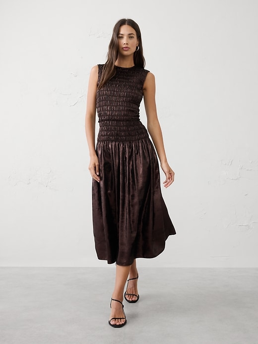 Metallic Maxi Fit-and-Flare Dress Metallic Maxi Fit-and-Flare Dress
