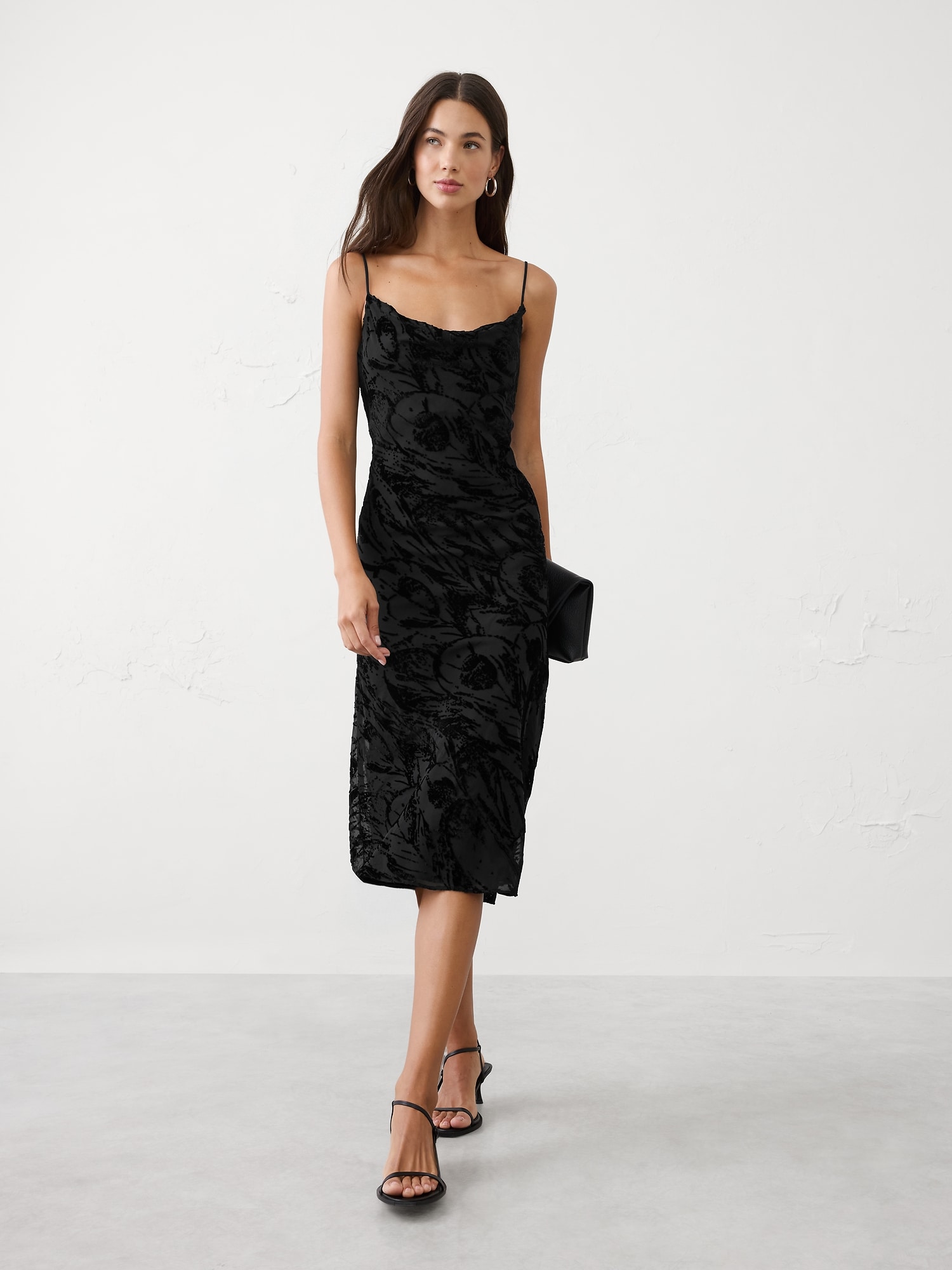 Image number 1 showing, Velvet Burnout Midi Sheath Dress
