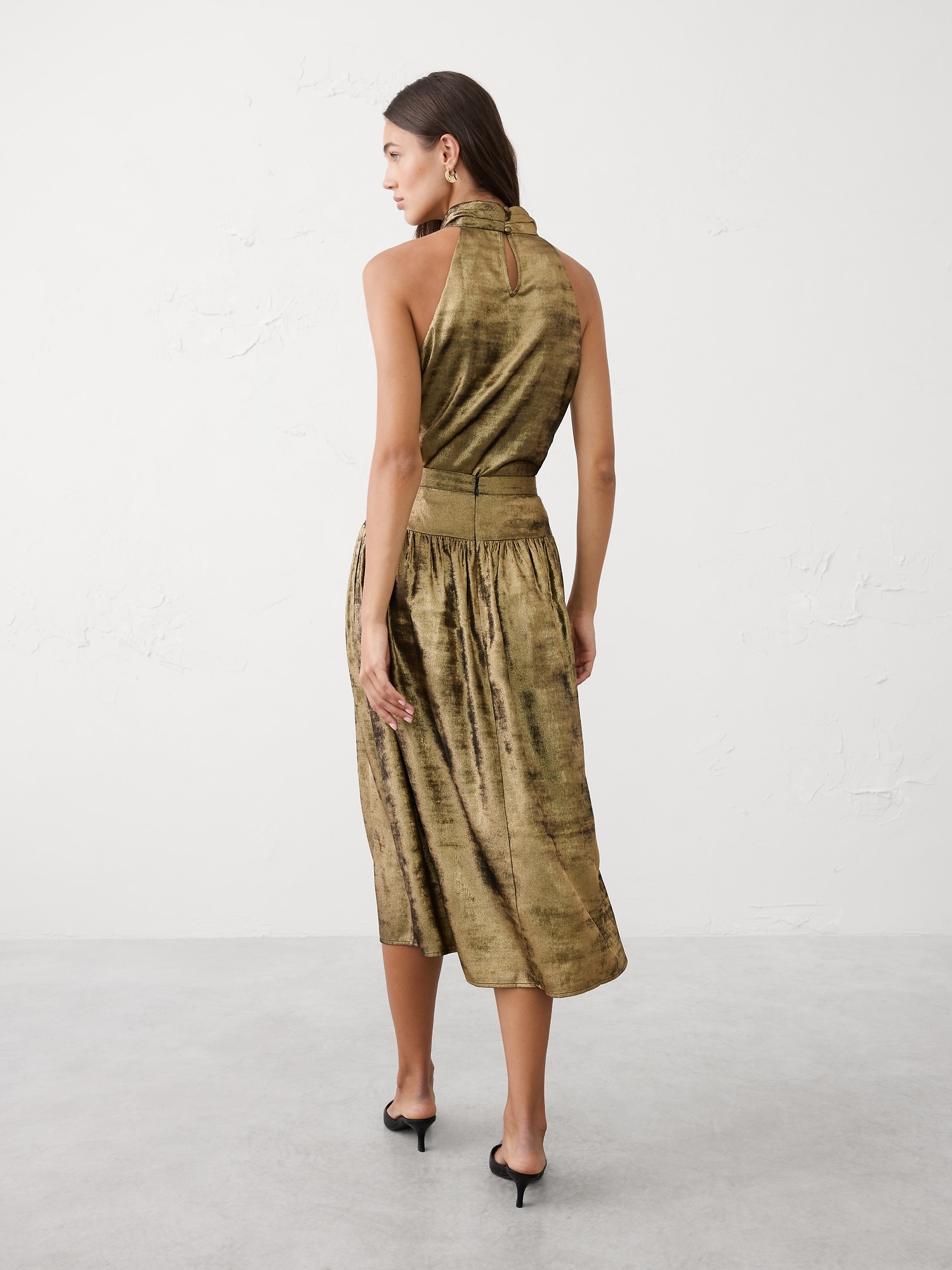 Image number 2 showing, Metallic Midi Skirt