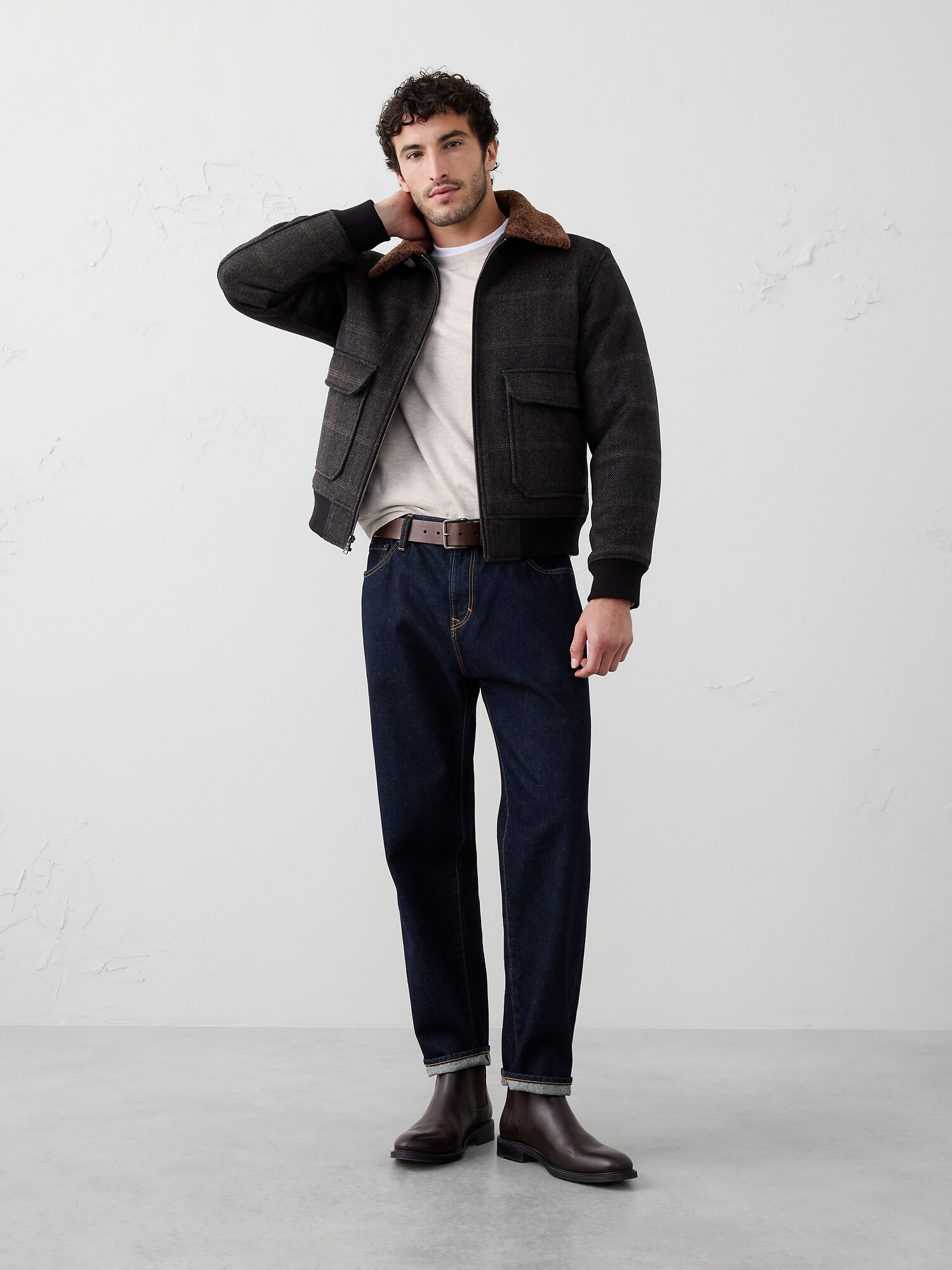 Image number 3 showing, Wool-Blend Bomber Jacket