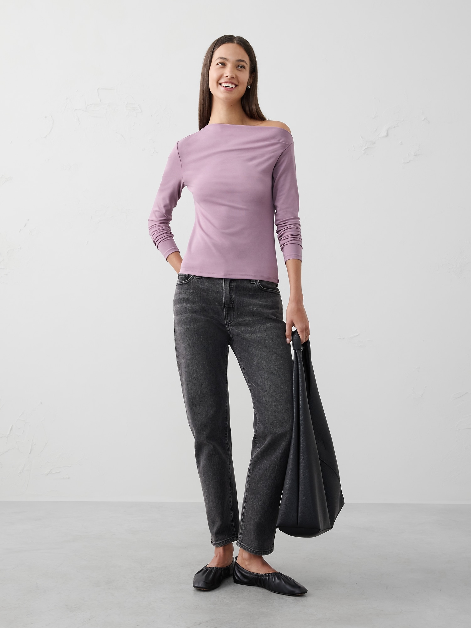 Asymmetrical Soft Top - Sugar Lilac