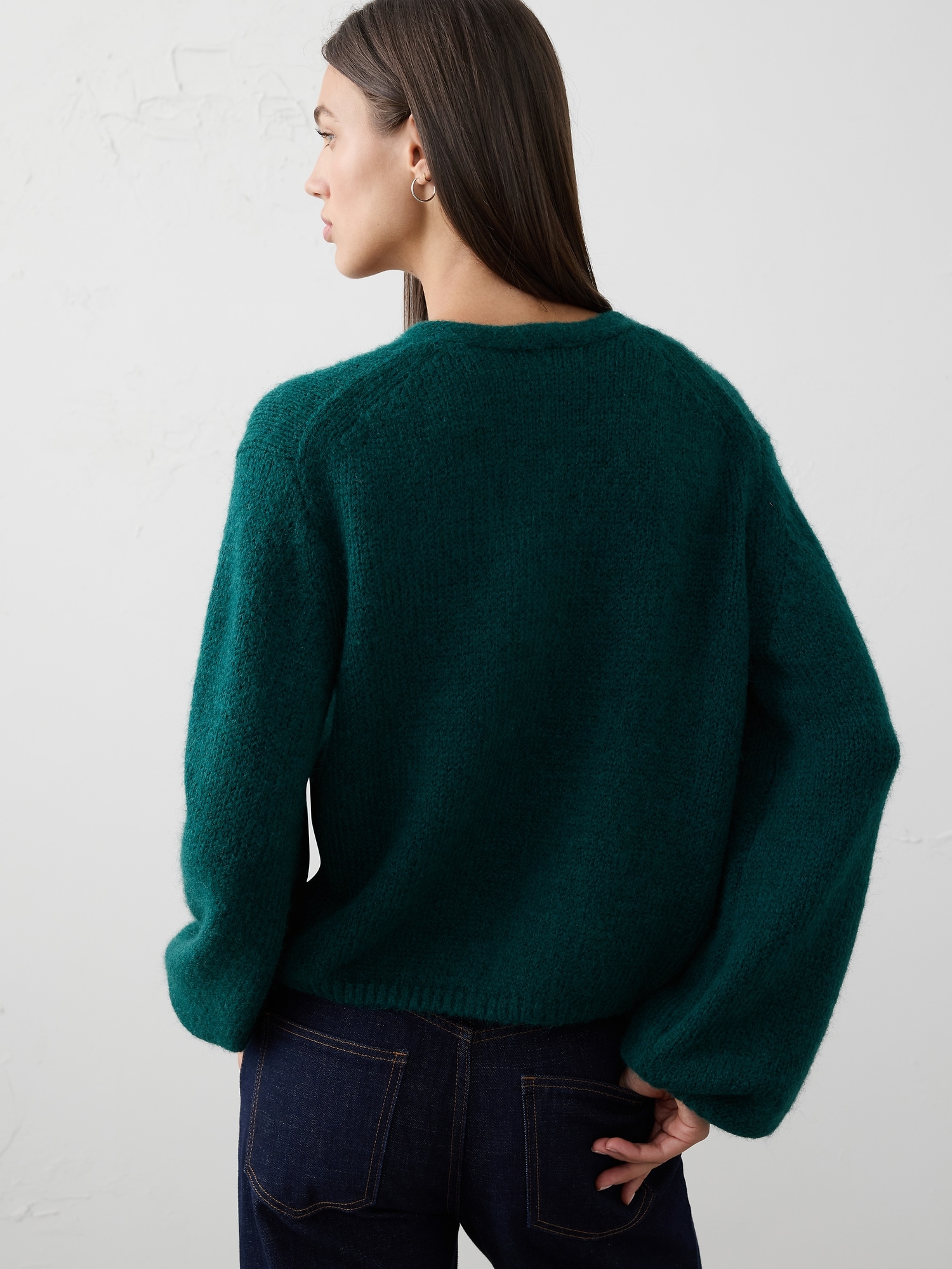 Image number 2 showing, Brushed Cozy Open-Front Cardigan Sweater