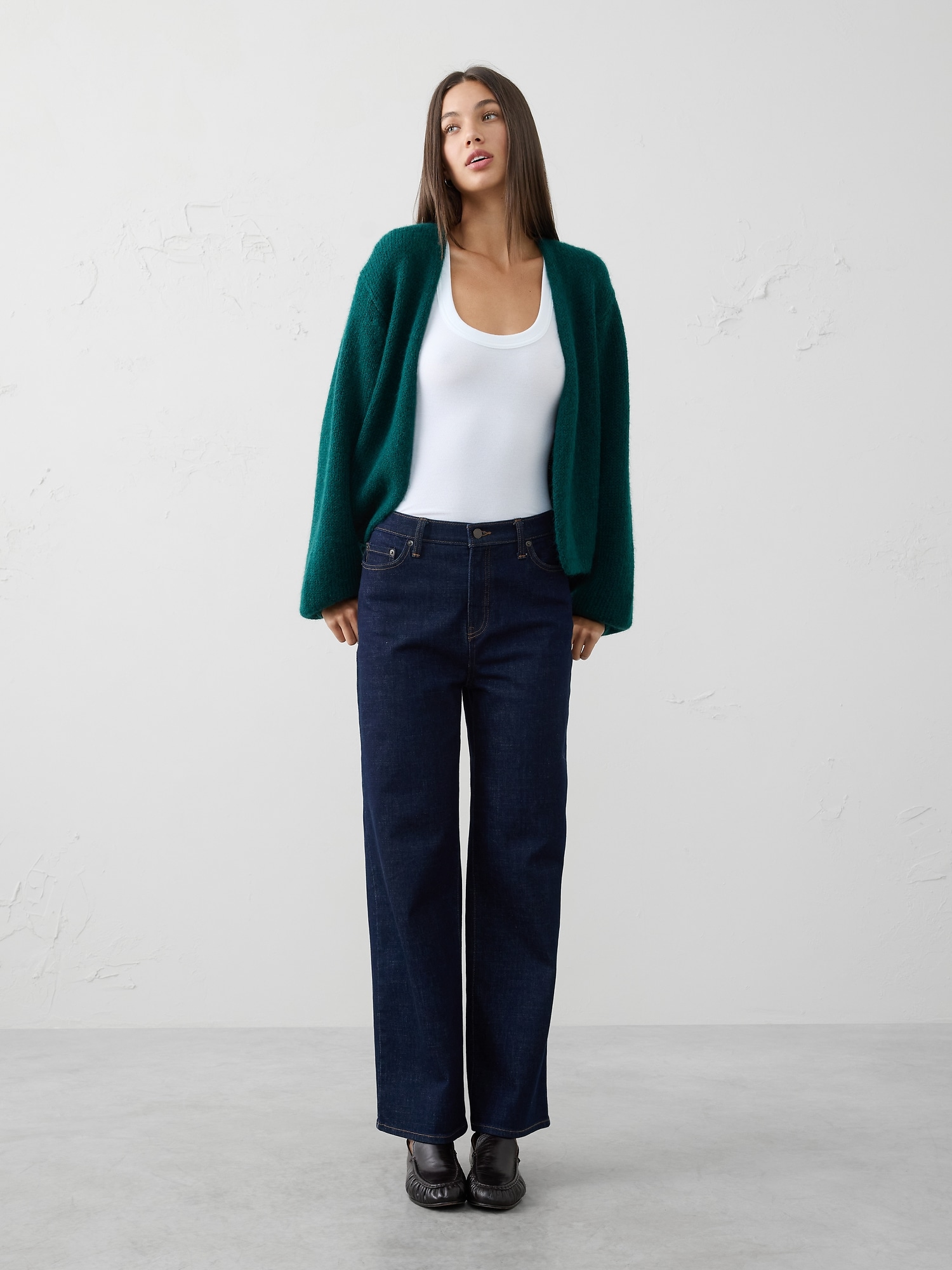 Image number 3 showing, Brushed Cozy Open-Front Cardigan Sweater