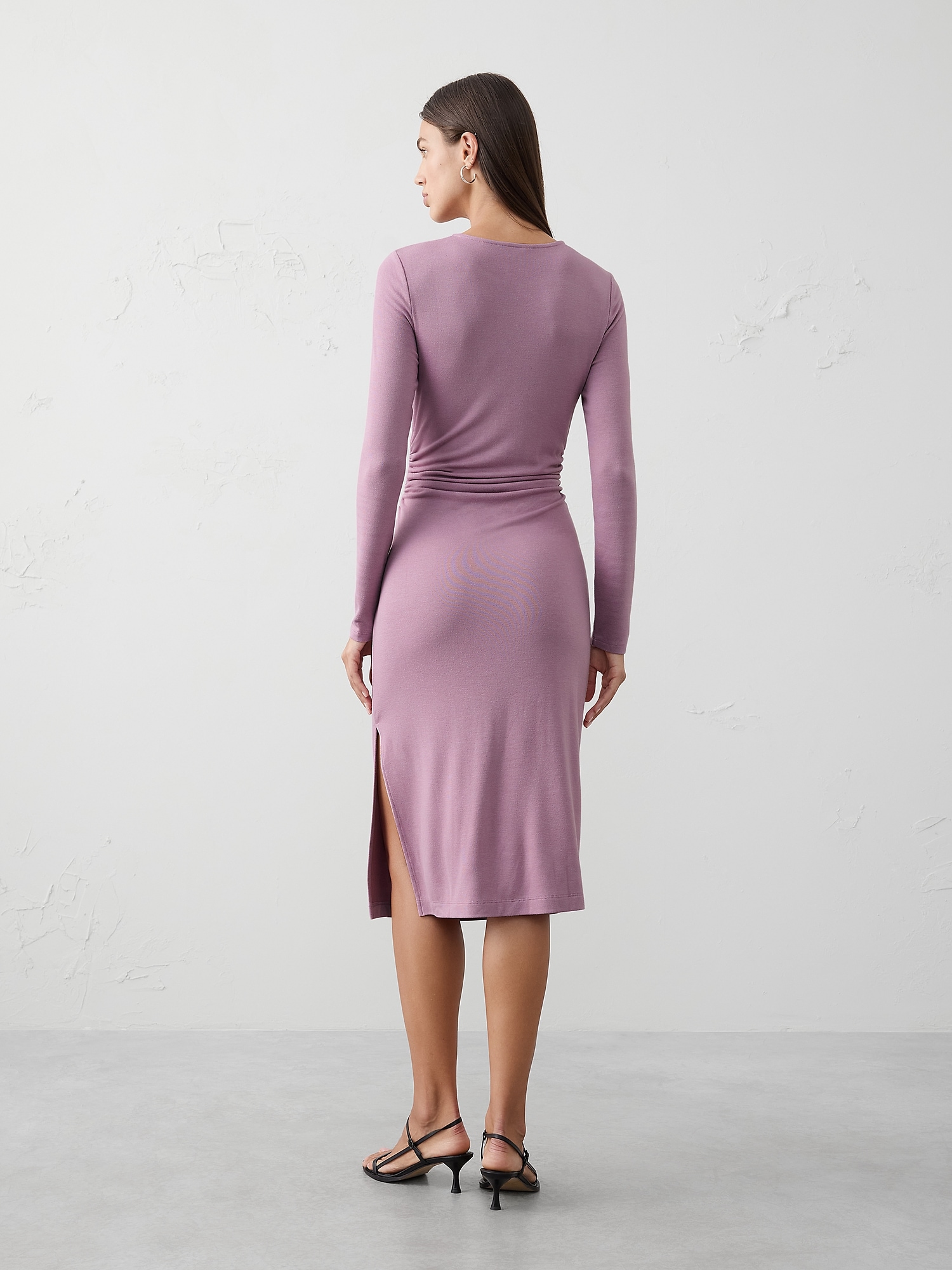 Image number 5 showing, Soft Luxe Shirred-Side Midi Dress