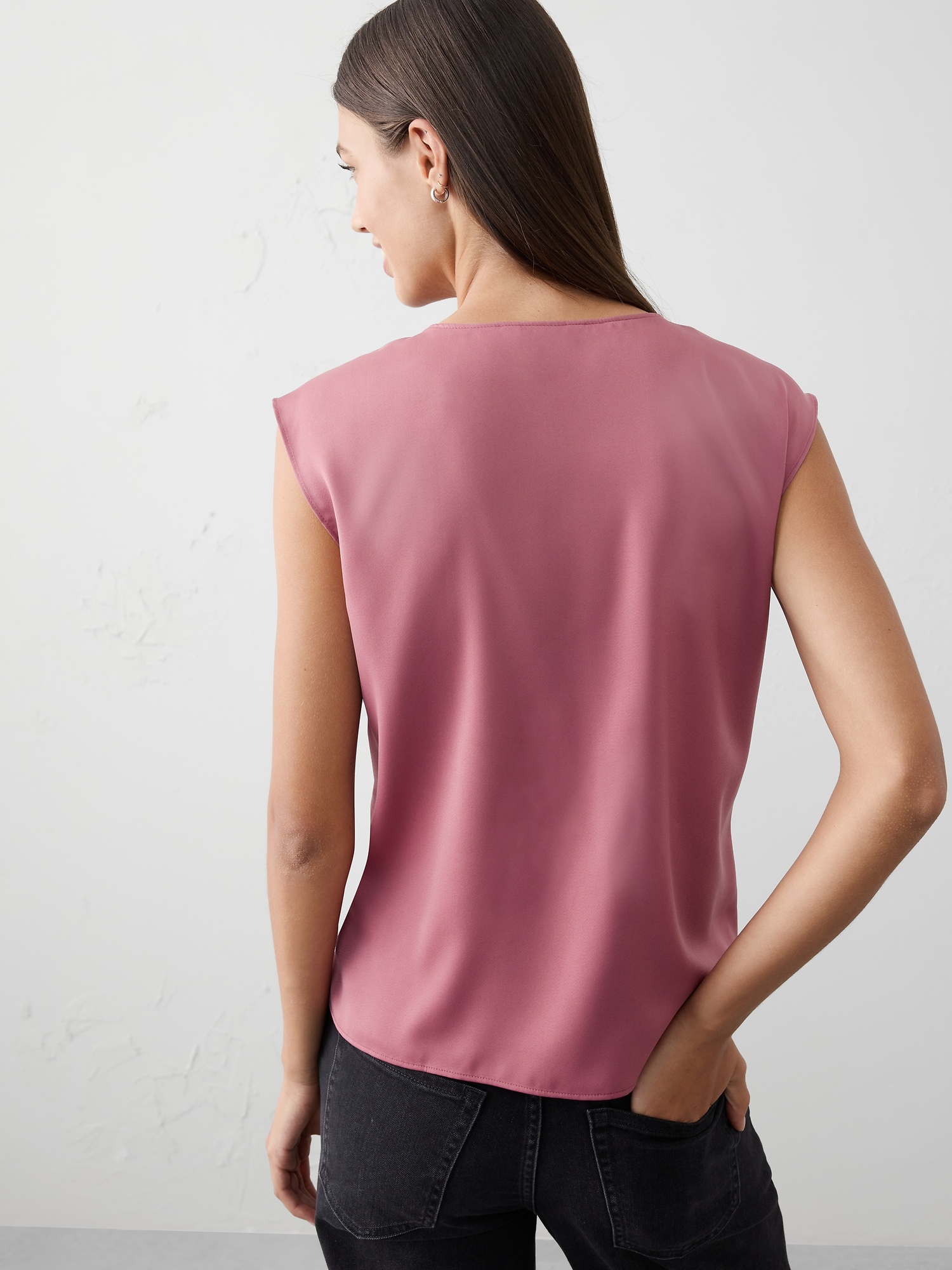 Image number 5 showing, Cap-Sleeve Blouse