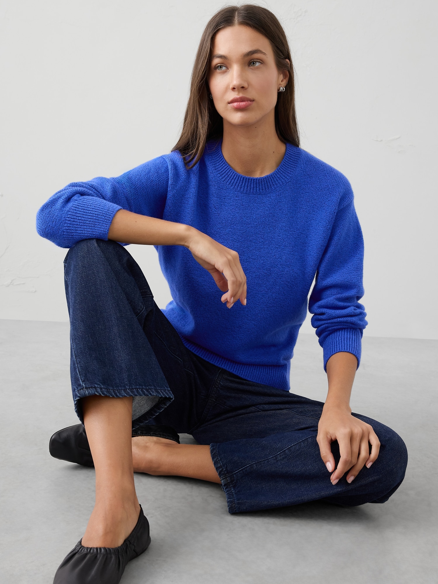 Cozy Pullover Sweater - Horizon Blue