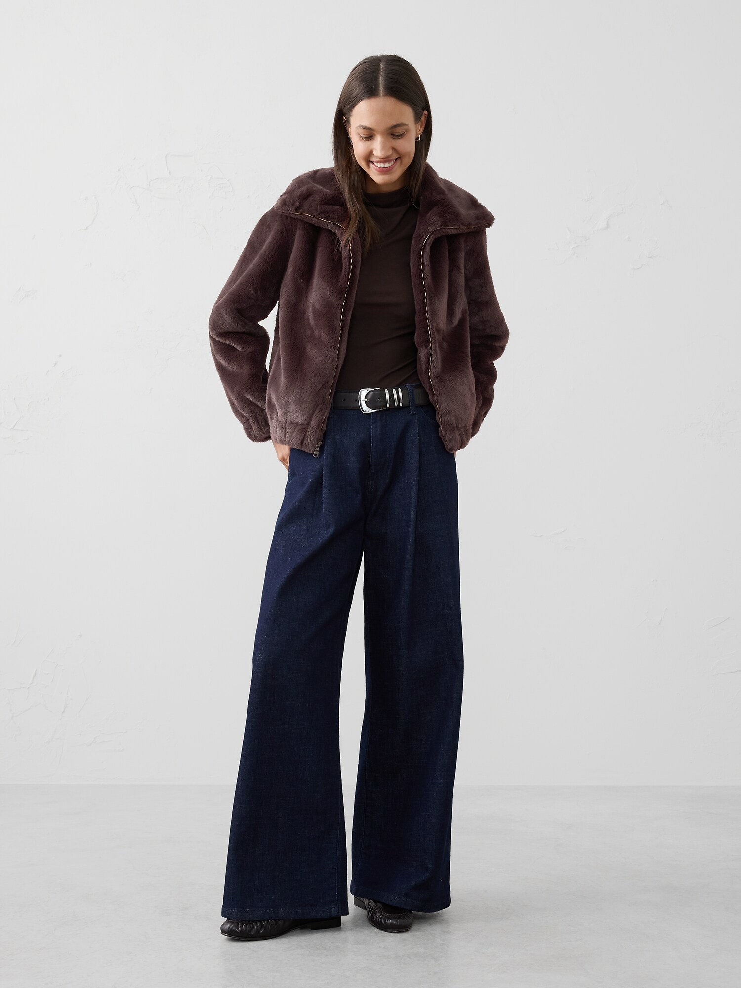 thumbnail image 2 of Natural Reflection Sherpa Fleece Lined Hooded Flannel Shirt Jacket Women X-large 2 of 14
