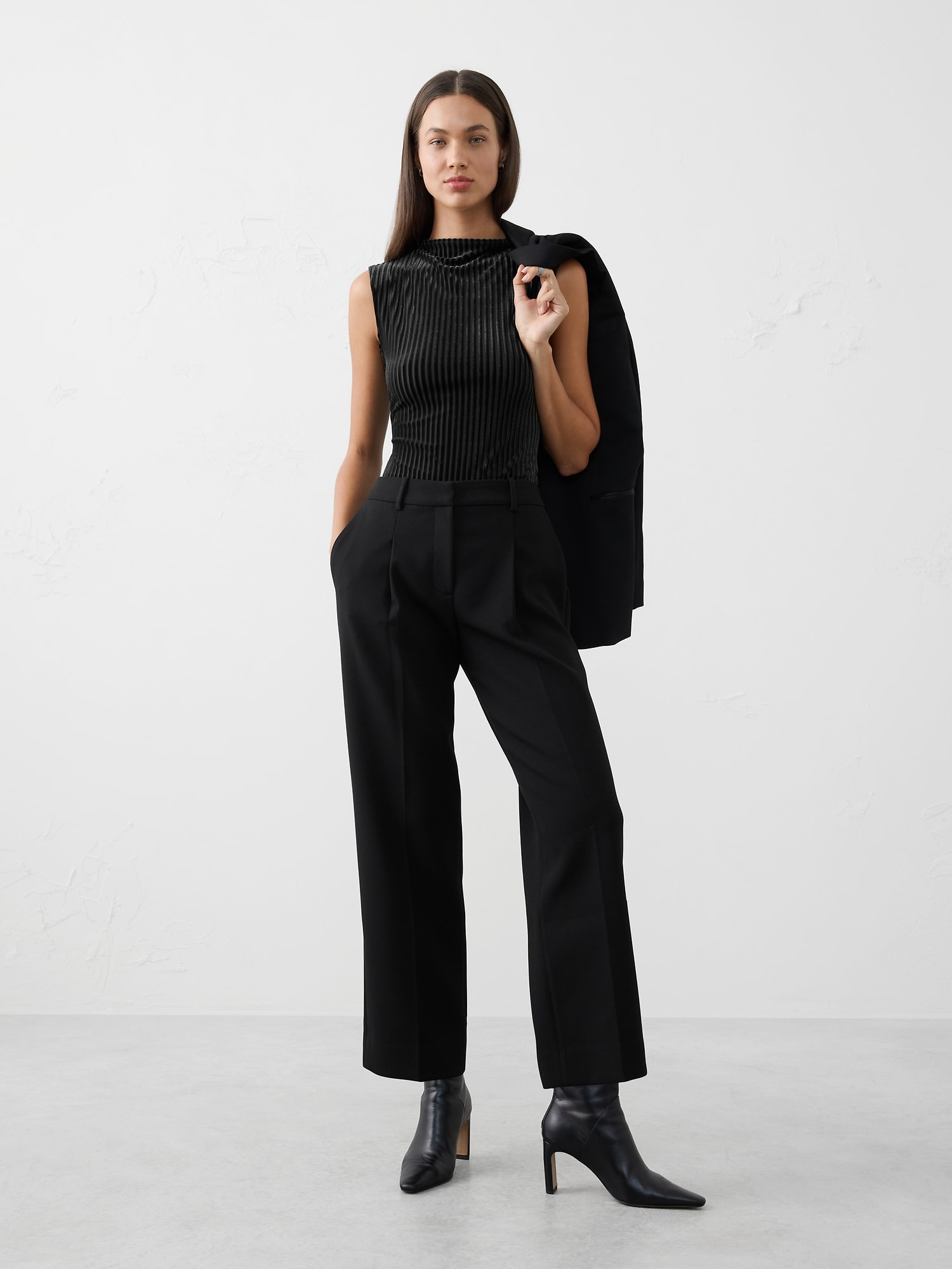 Velvet Mock-Neck Bodysuit