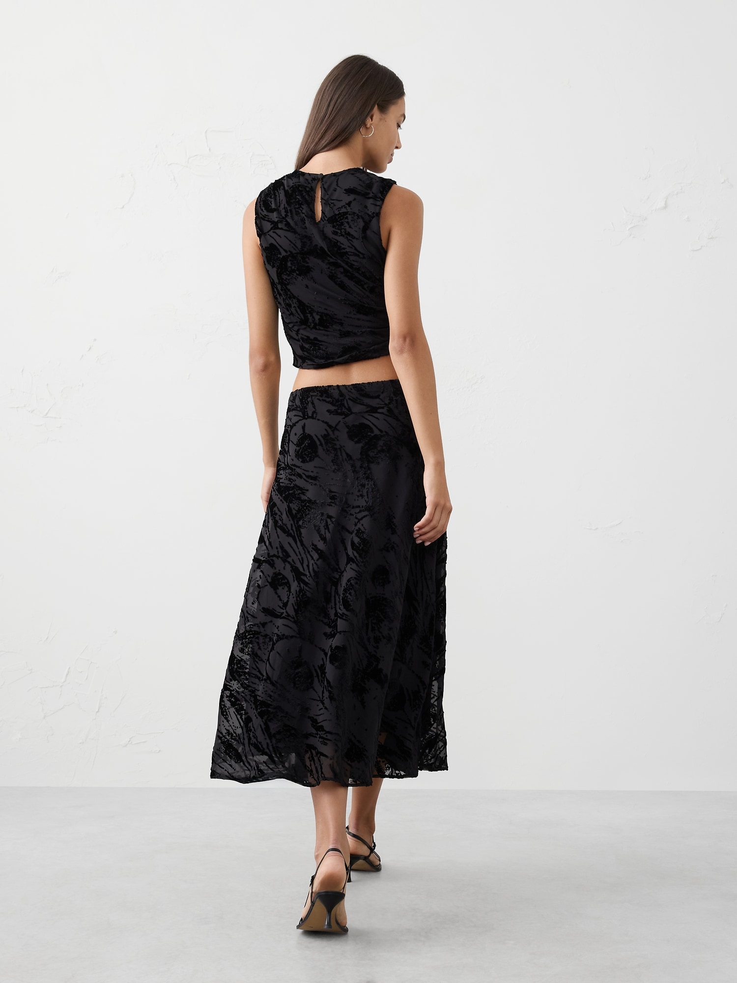 Image number 2 showing, Velvet Burnout Midi Skirt