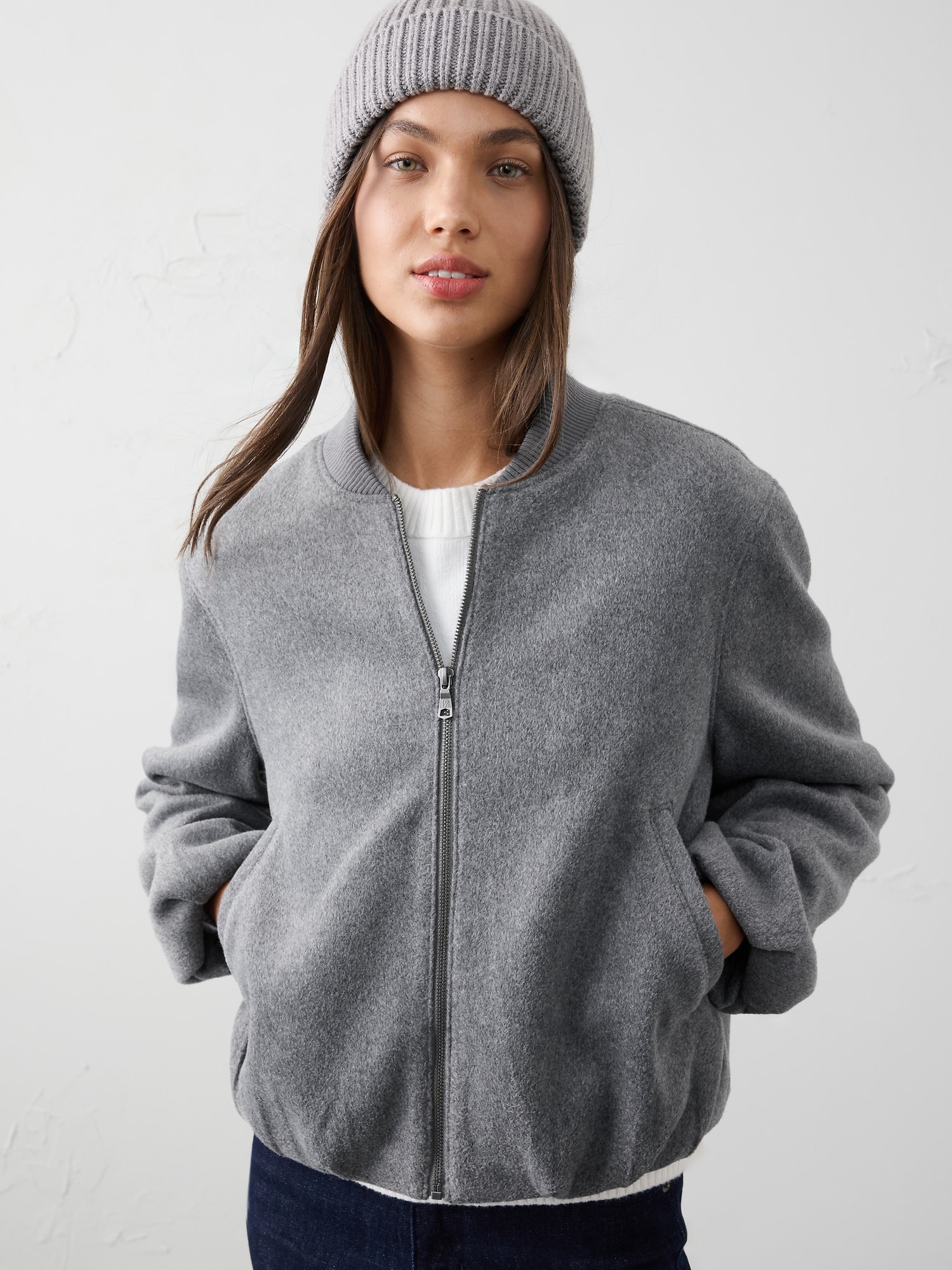Image number 3 showing, Brushed Bomber Jacket