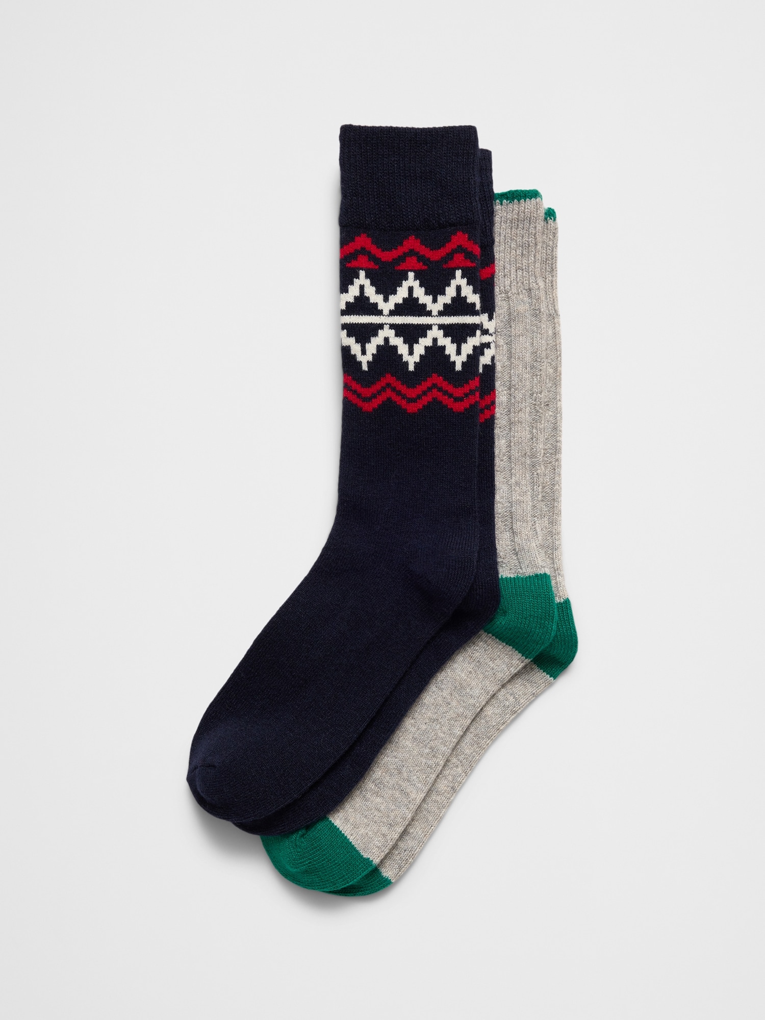 Cozy Trouser Sock Gift Set (3 Pack) - Grey Novelty Pattern
