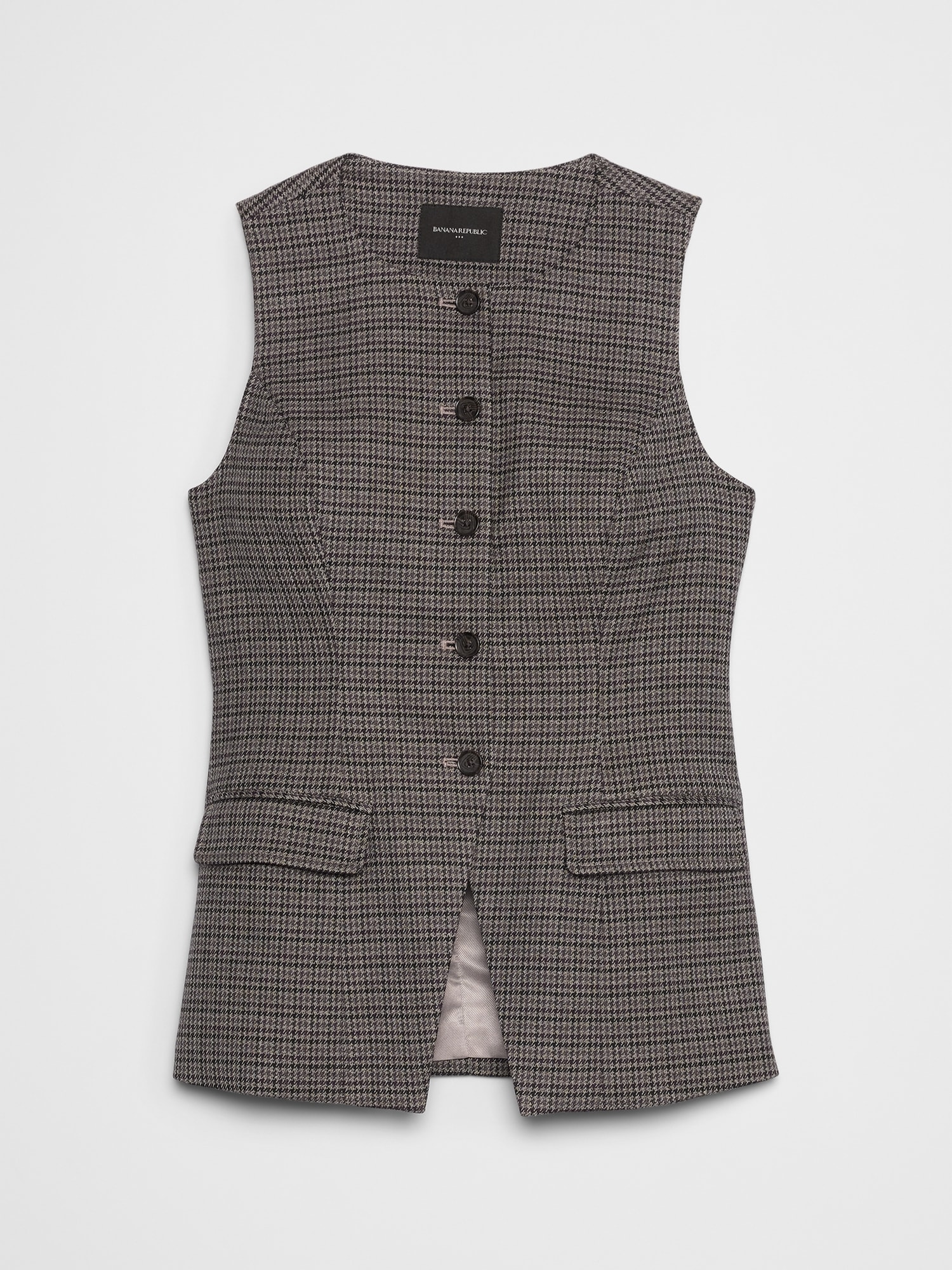 Image number 4 showing, Houndstooth Long Vest
