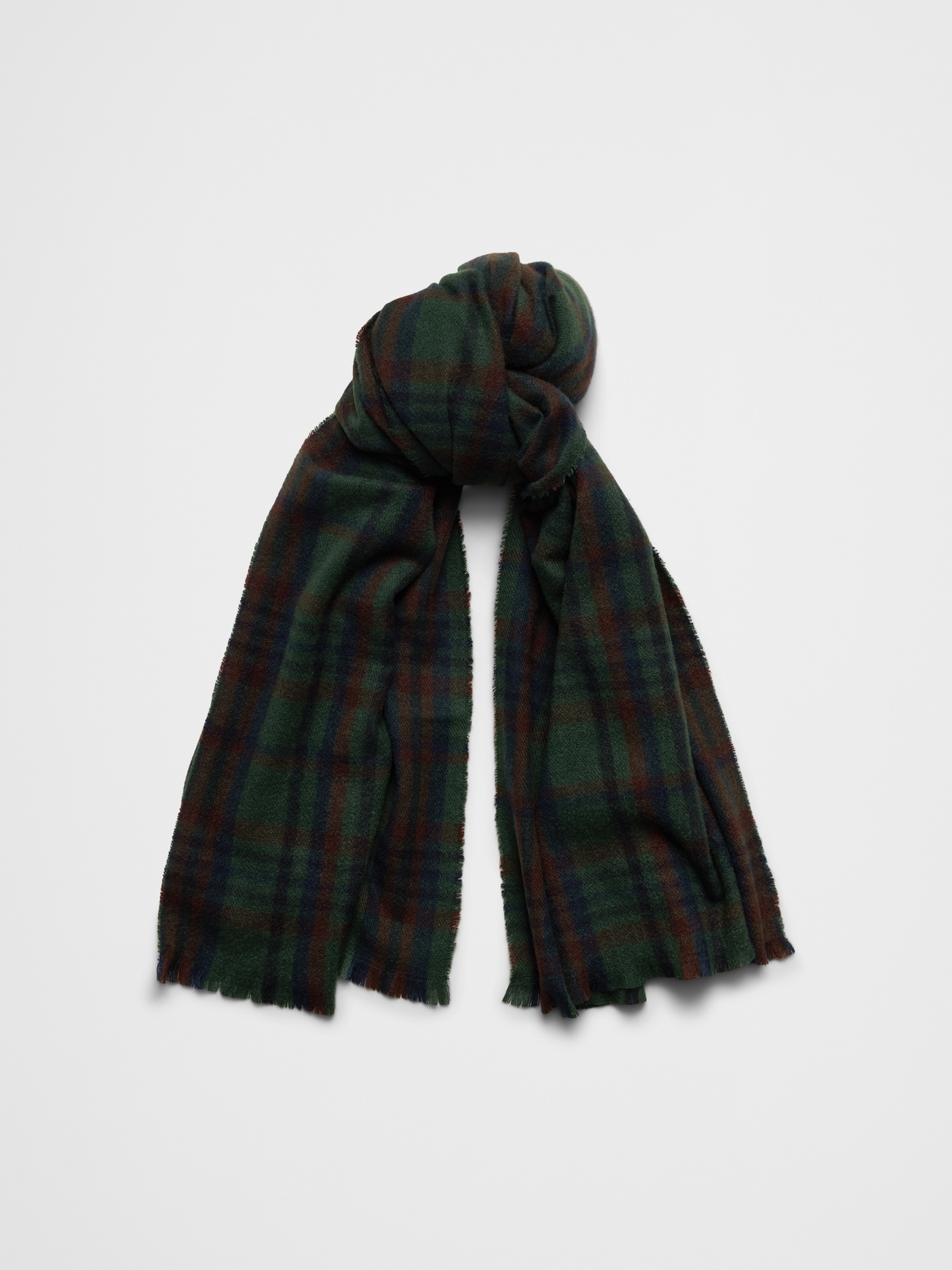 Fall Scarf - Olive Plaid