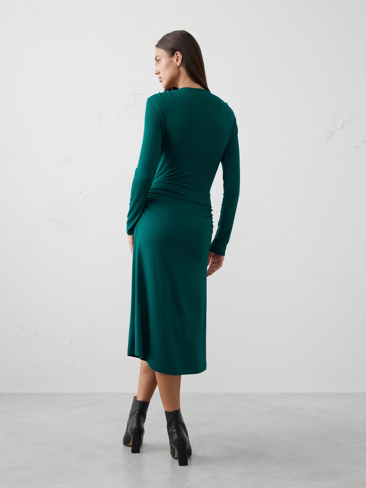 Image number 2 showing, Soft Luxe Knit Wrap Midi Dress