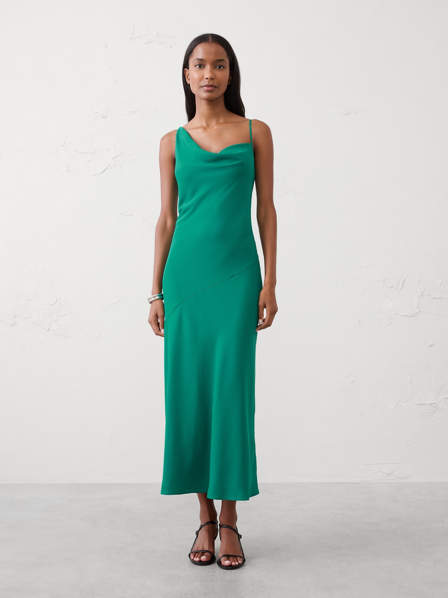 Bias Maxi Dress - Emerald Cove