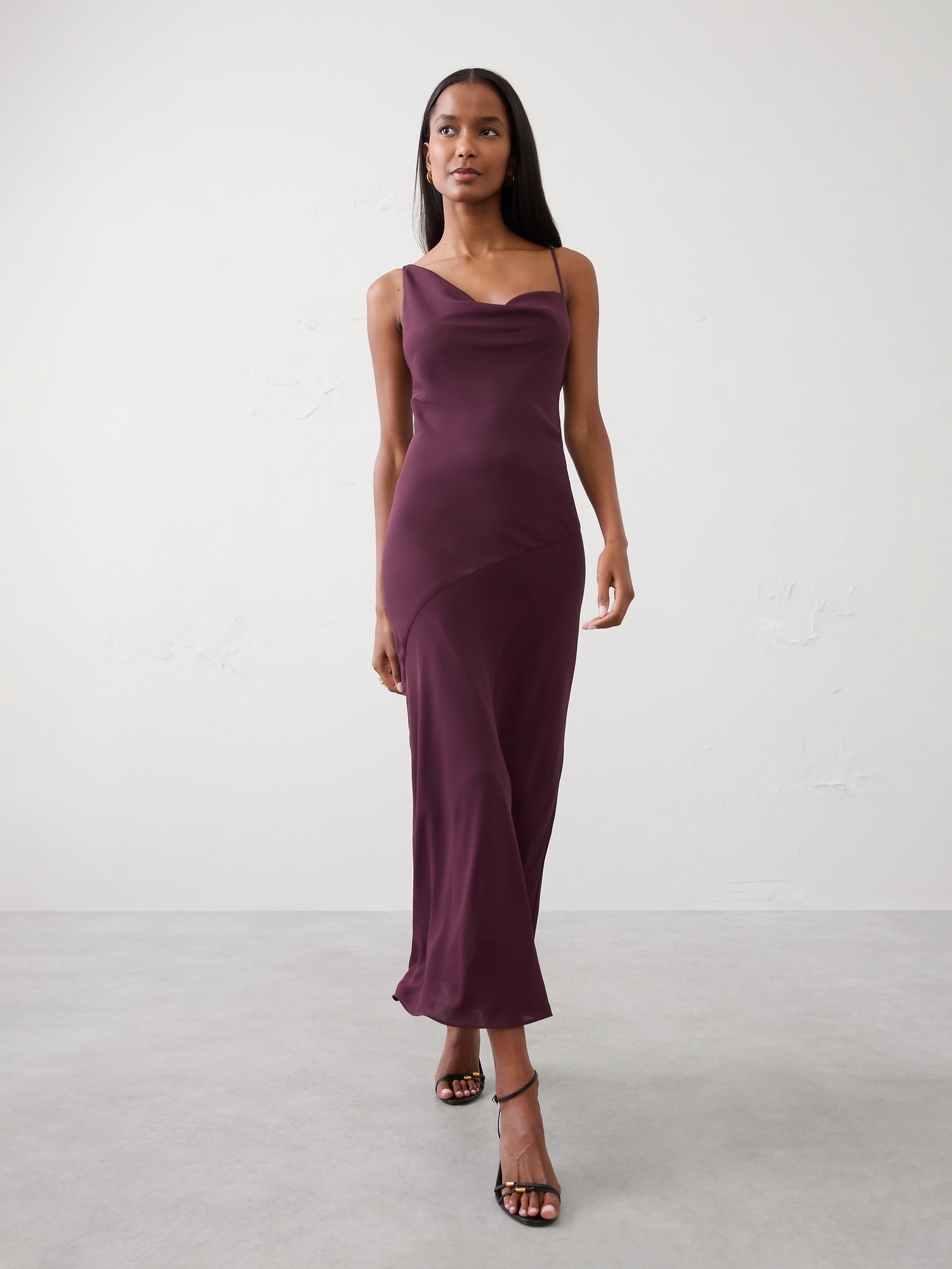 Bias Maxi Dress - Vino Rosso