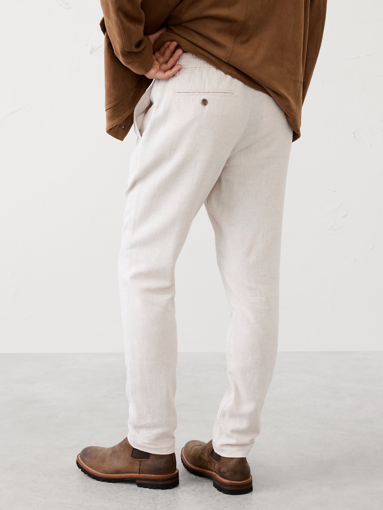 Image number 2 showing, Athletic-Fit Linen-Blend Pant
