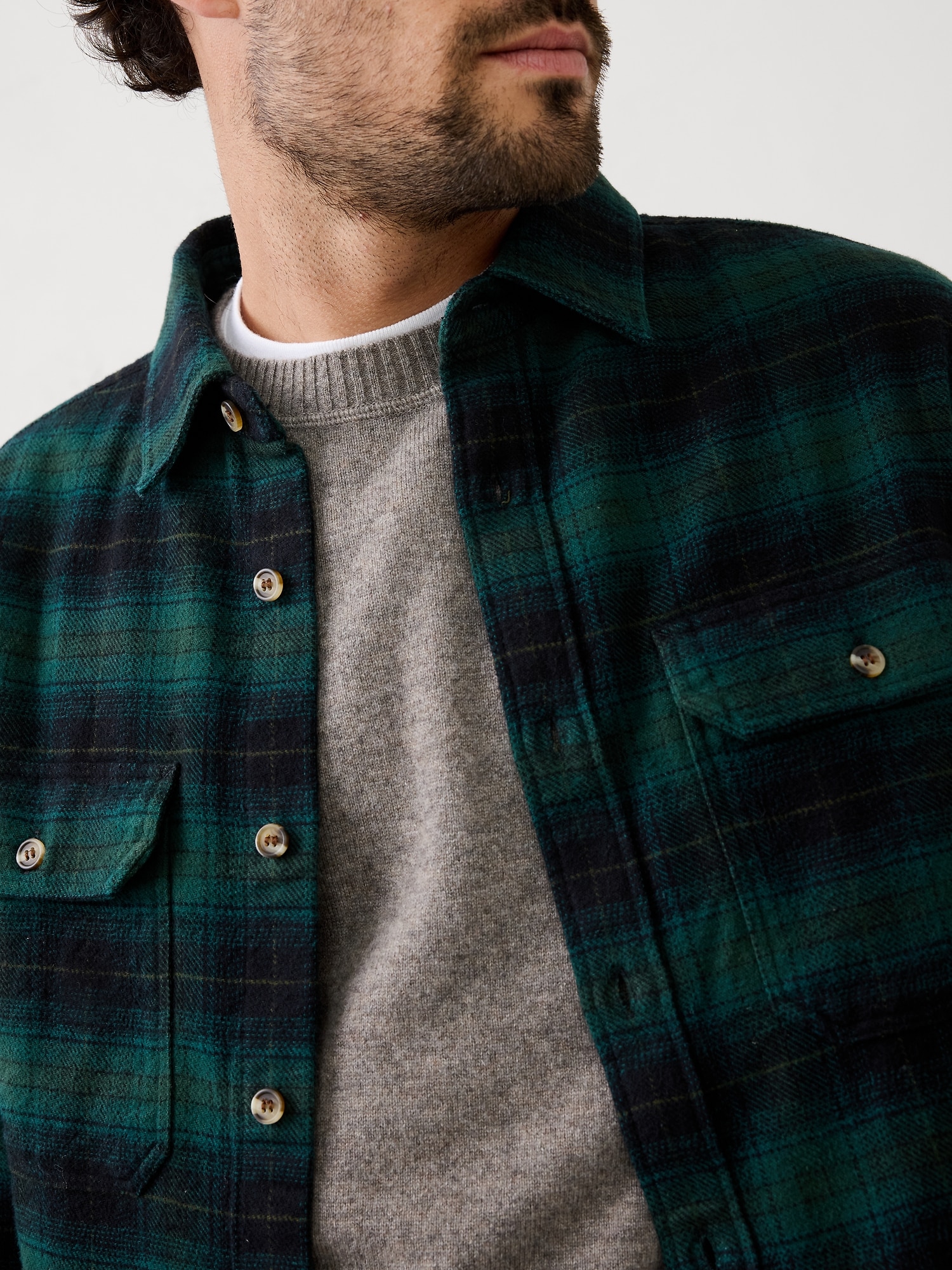 Image number 3 showing, Standard-Fit Heavyweight Flannel Shirt