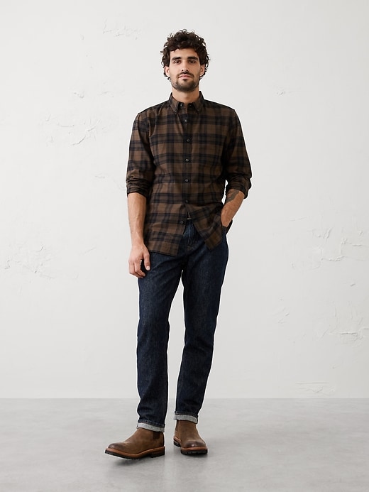 Standard-Fit Heavyweight Flannel Shirt