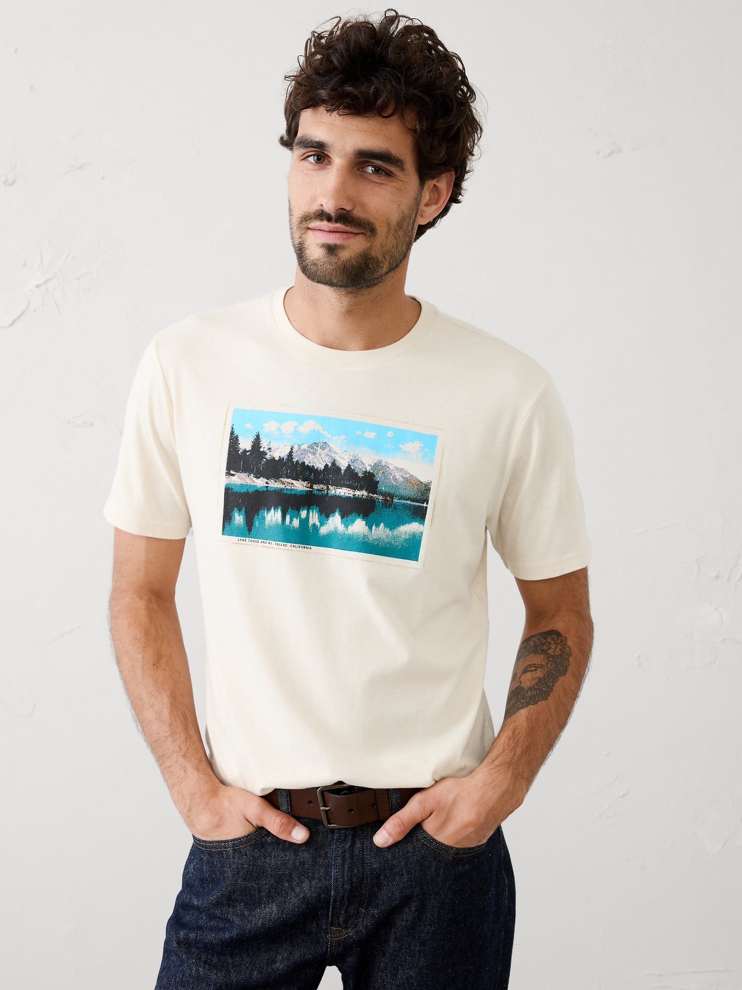 Graphic T-Shirt - Stone Twill