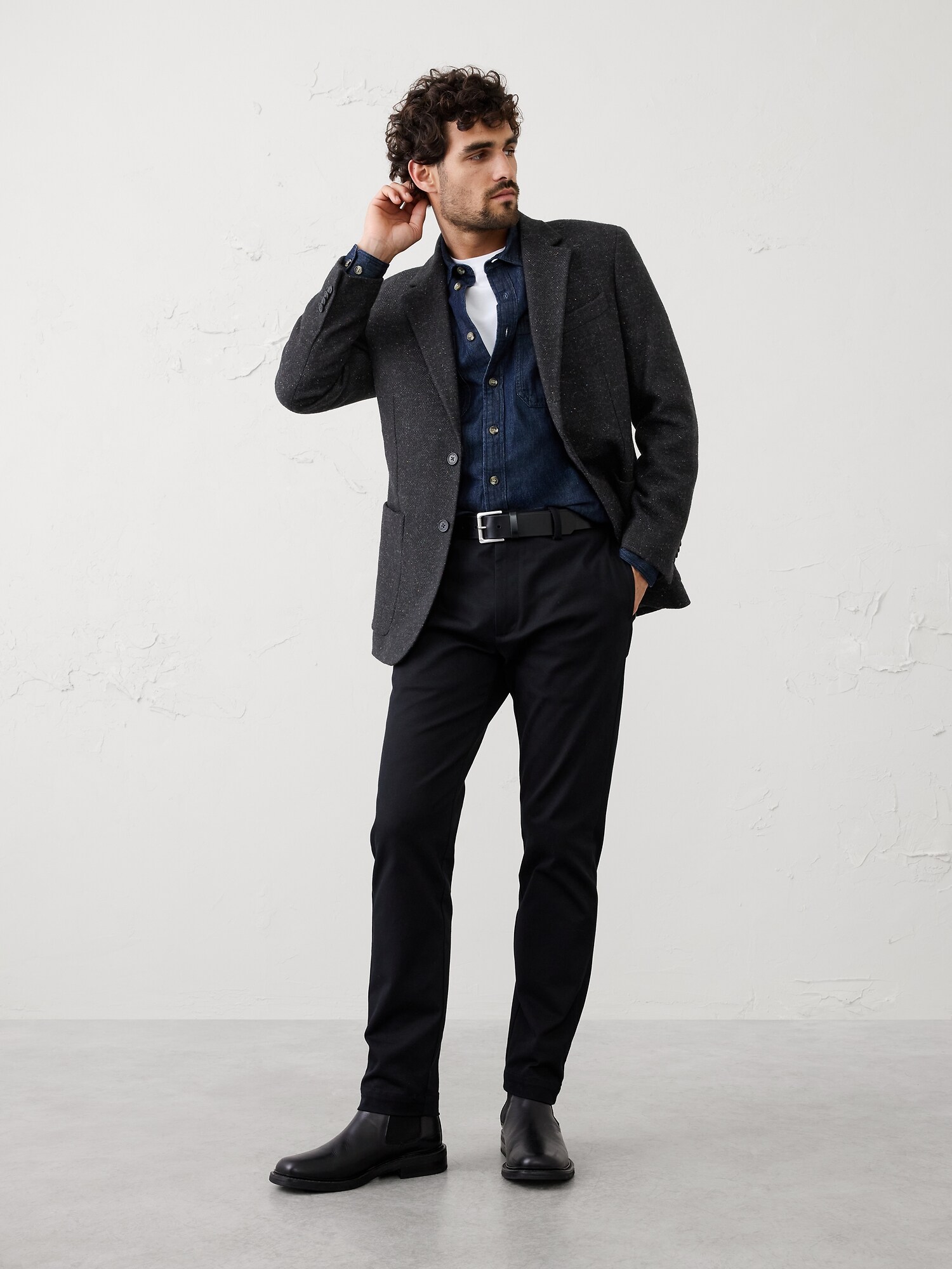 Image number 1 showing, Tailored-Fit Donegal Jacket