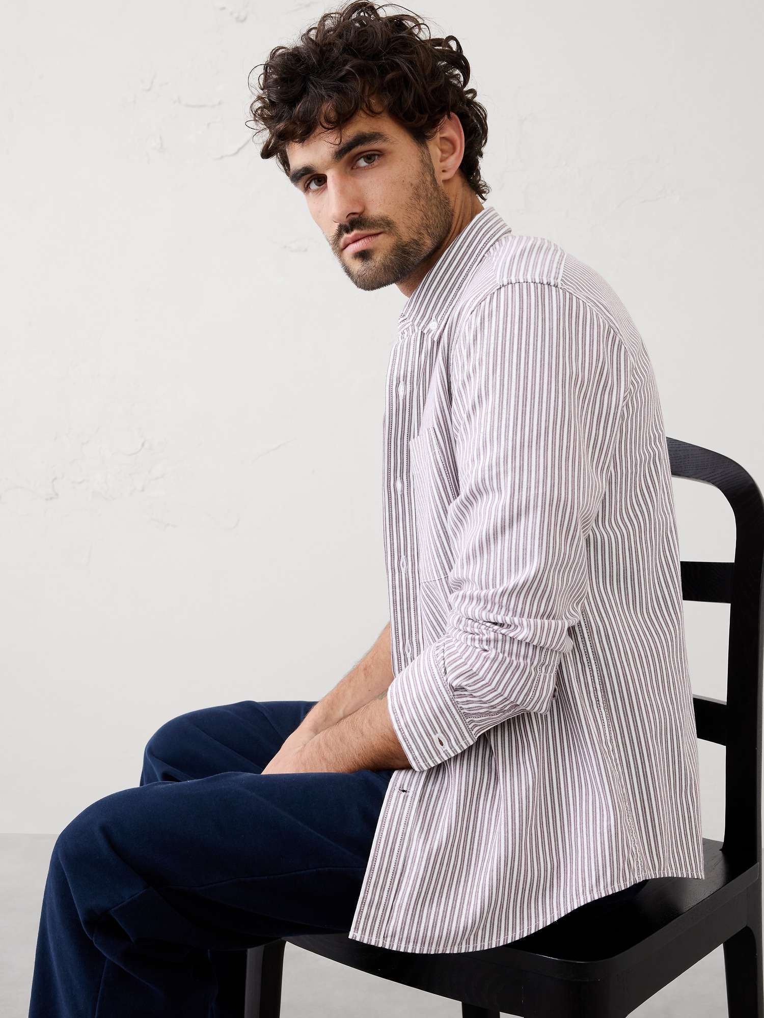 Slim-Fit Oxford Shirt - Prep School Burgundy