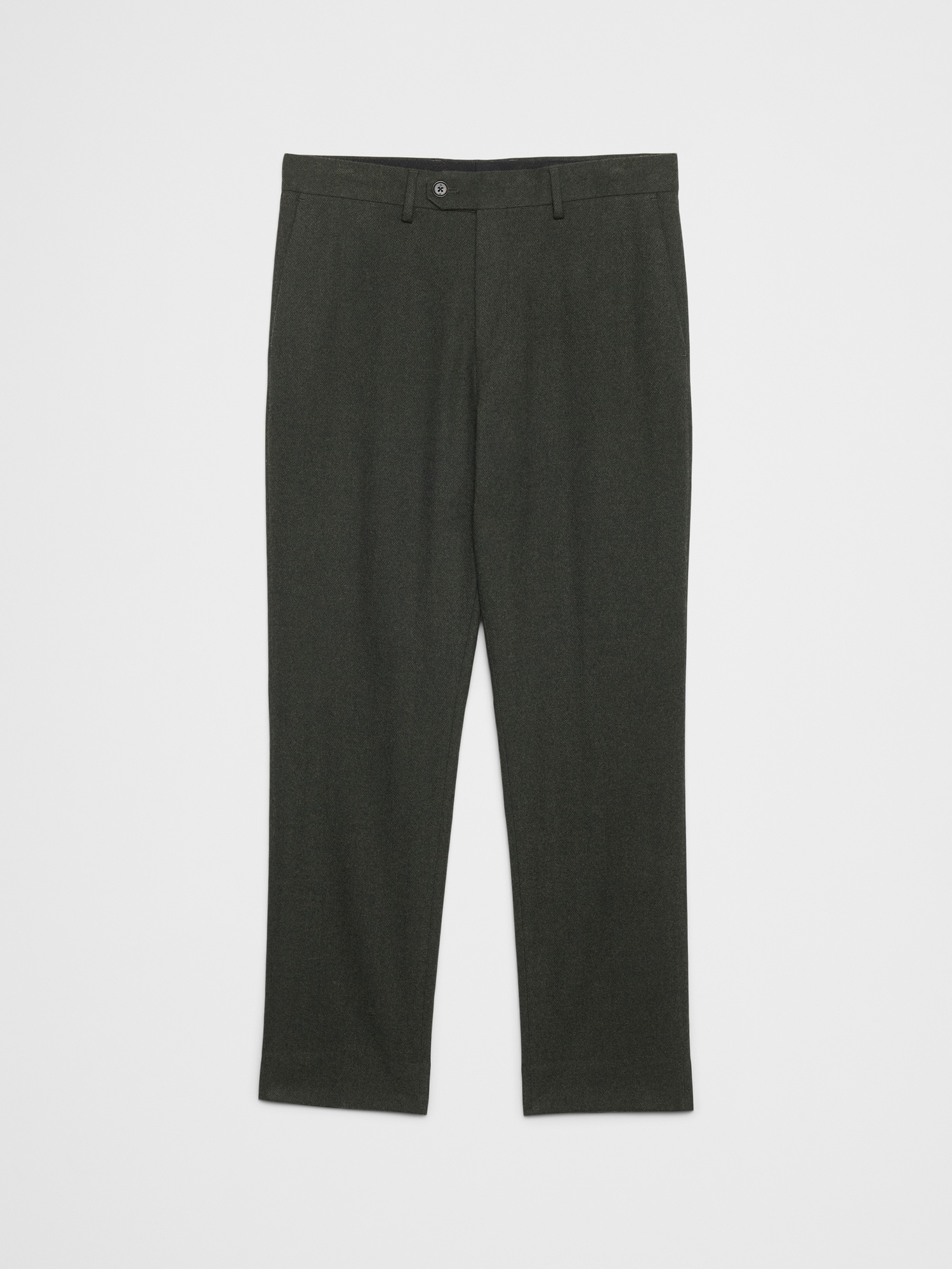 Image number 4 showing, Tailored-Fit Flannel Herringbone Suit Trouser