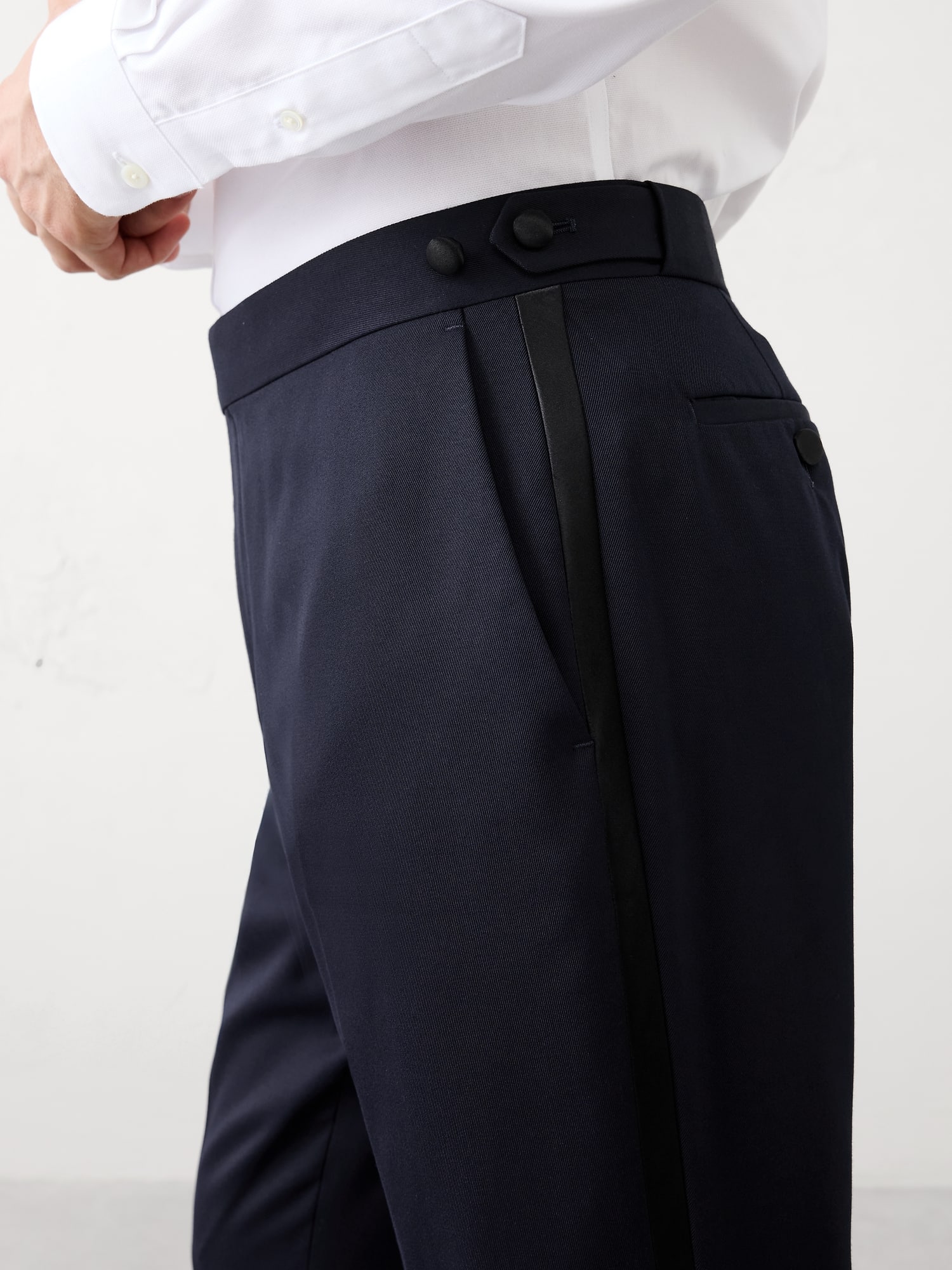 Image number 3 showing, Tailored-Fit Luxe Tuxedo Suit Trouser