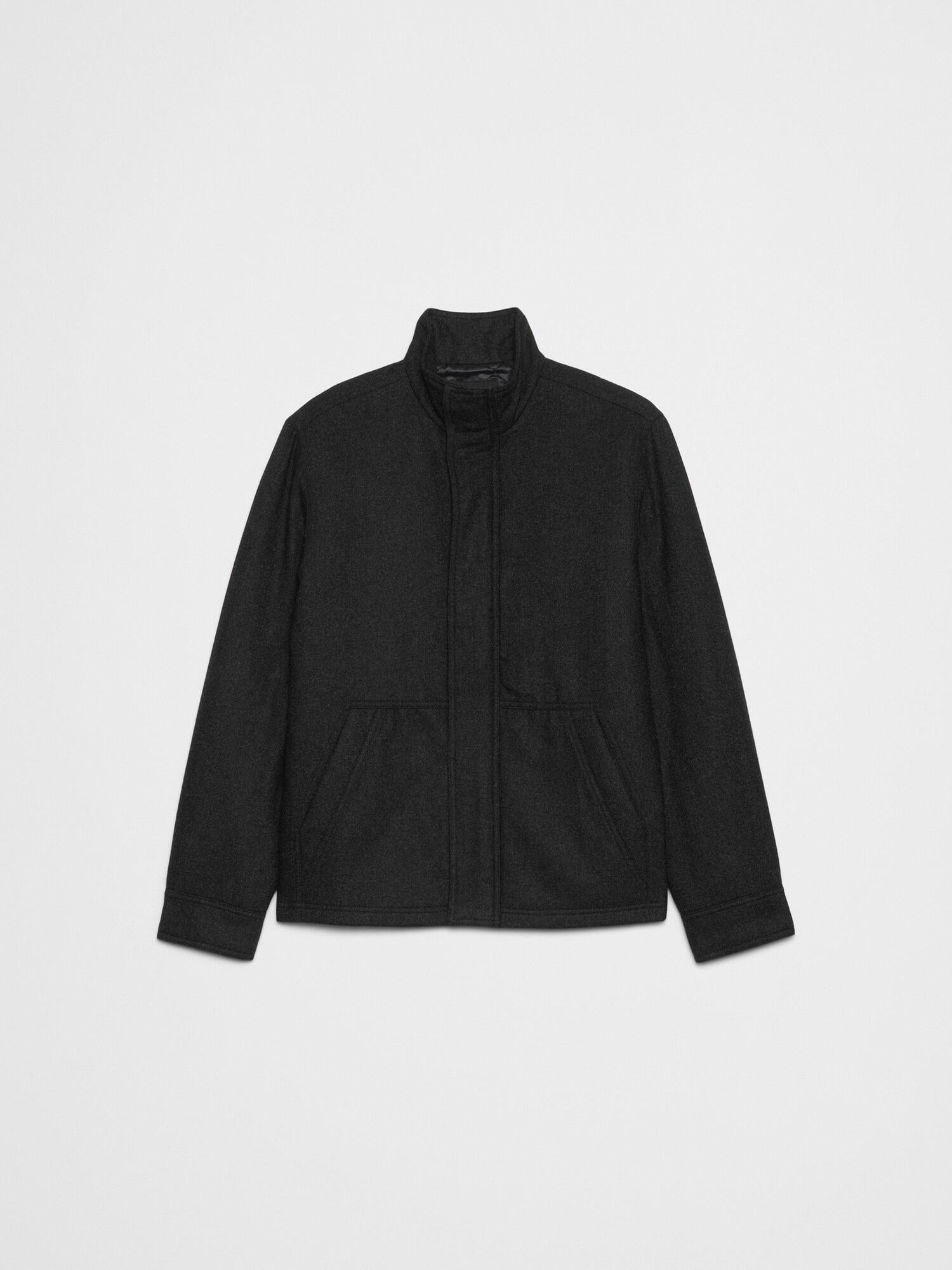 Image number 4 showing, Wool-Blend Mock-Neck Jacket