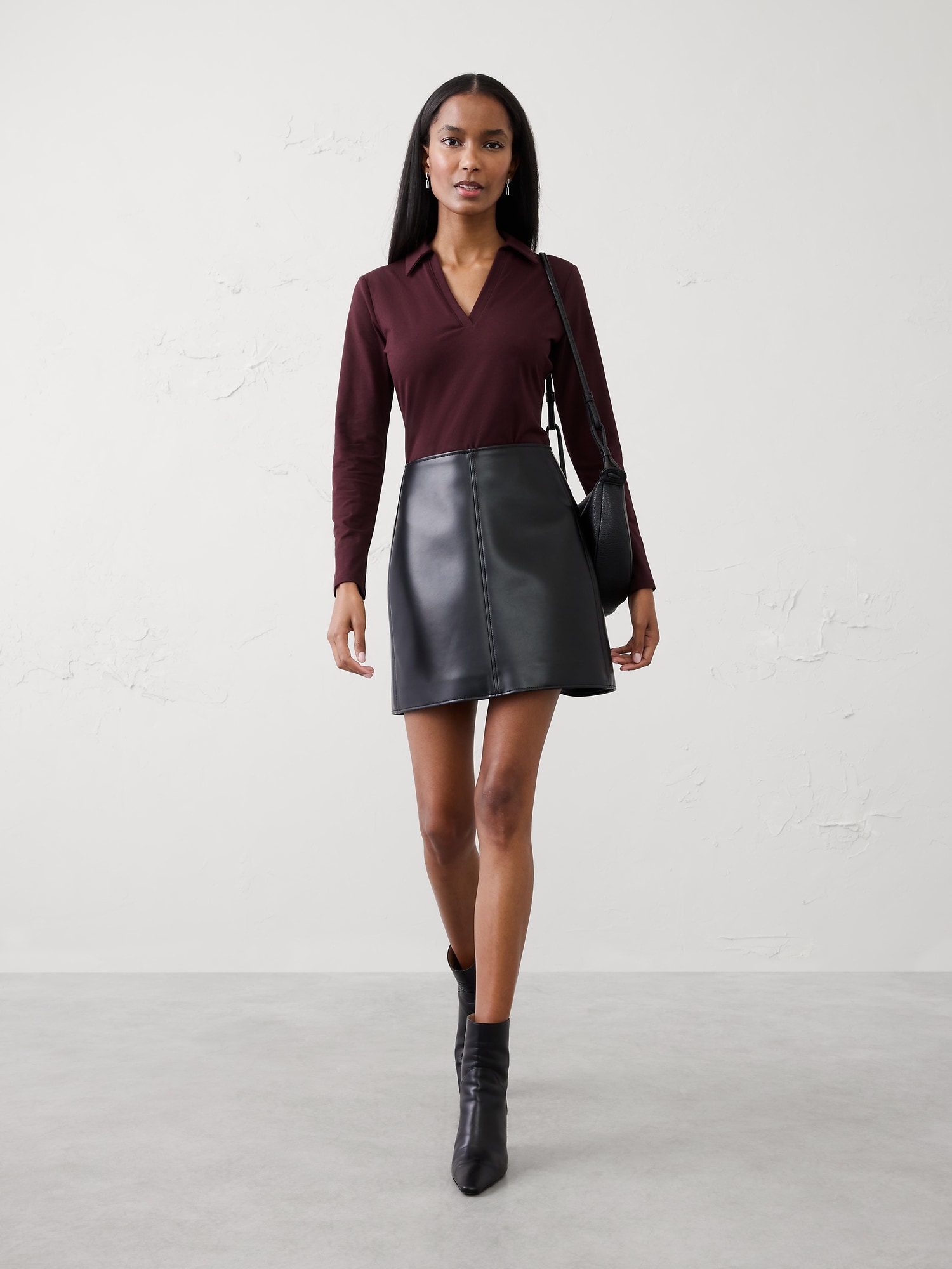 Soft Stretch Polo - Vino Rosso