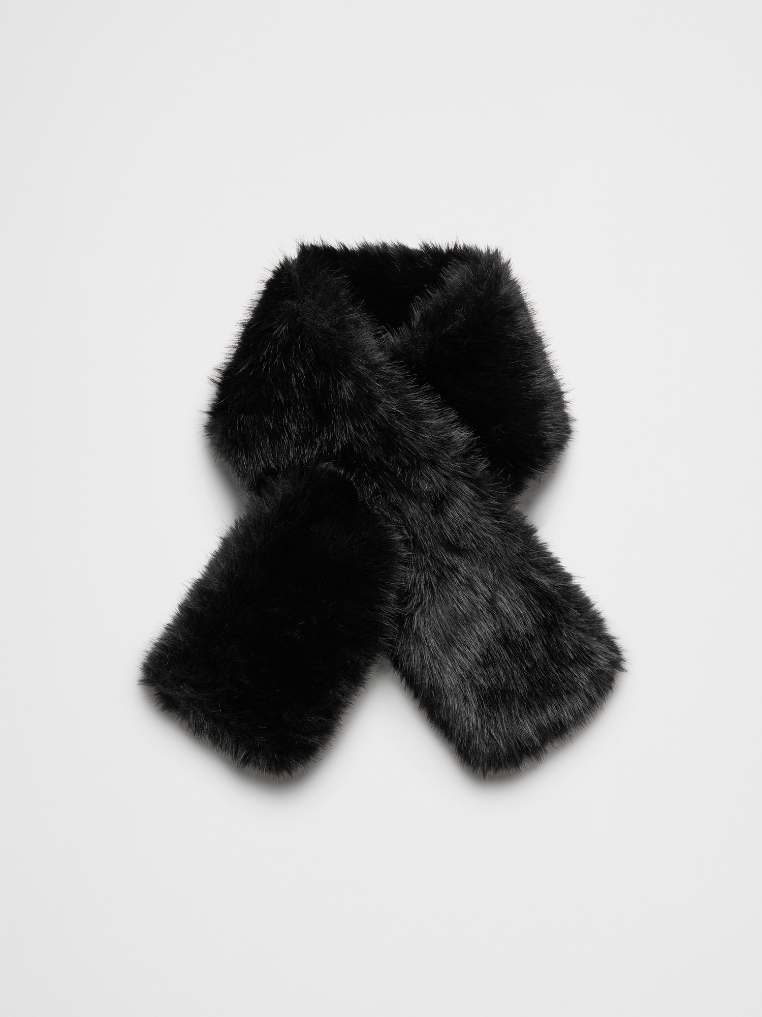 Faux Fur Scarf - Black