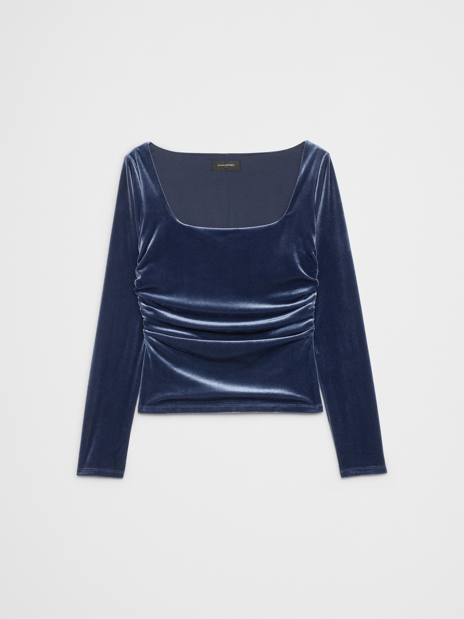 Image number 4 showing, Velvet Square-Neck Top