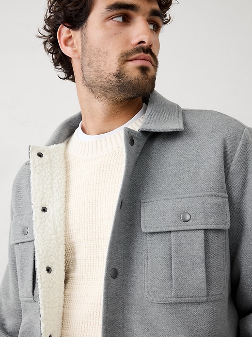 Sherpa Lined Shirt Jacket