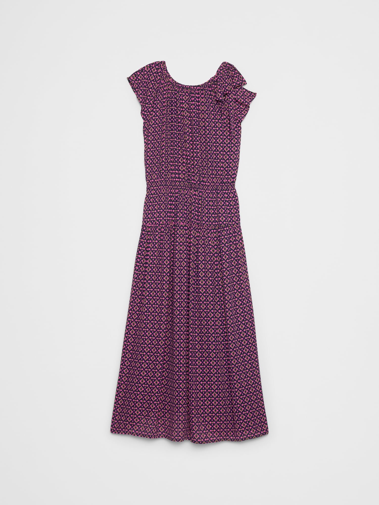 Image number 4 showing, Shirred-Neck Drop-Skirt Midi Dress