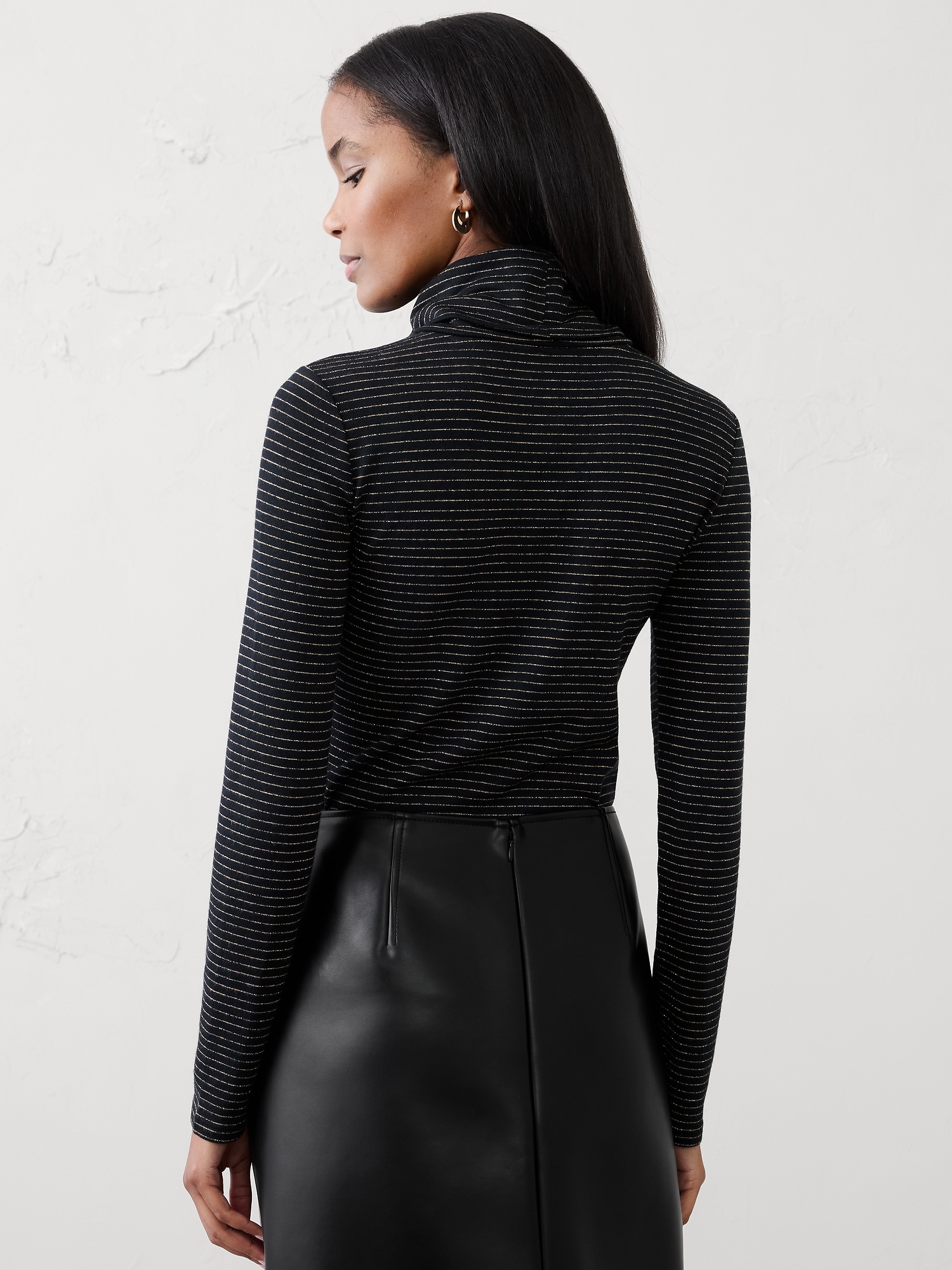 Image number 2 showing, Lurex Soft Luxe Turtleneck Top